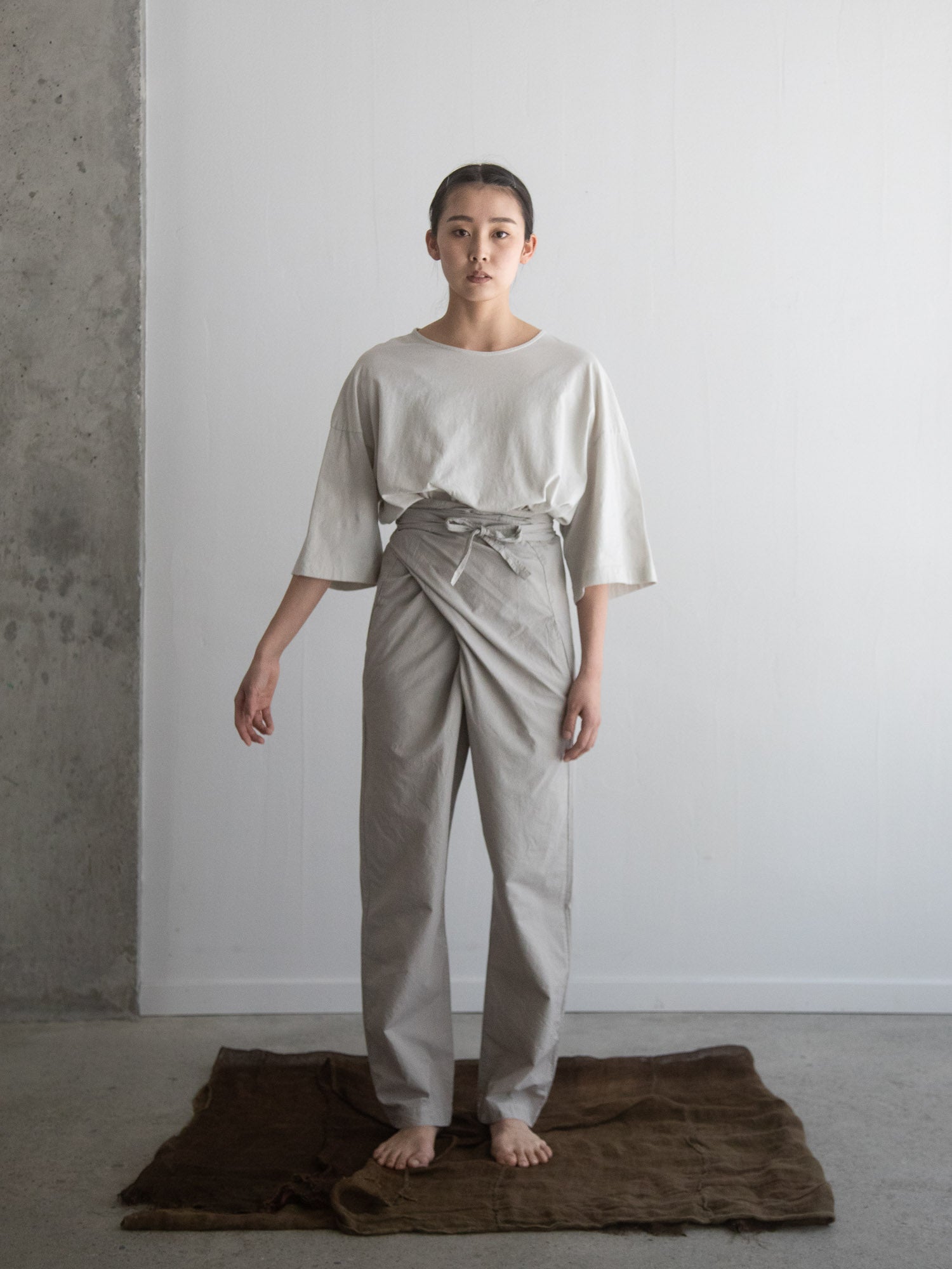 Organic Cotton Wrapped Pants Violet Ash