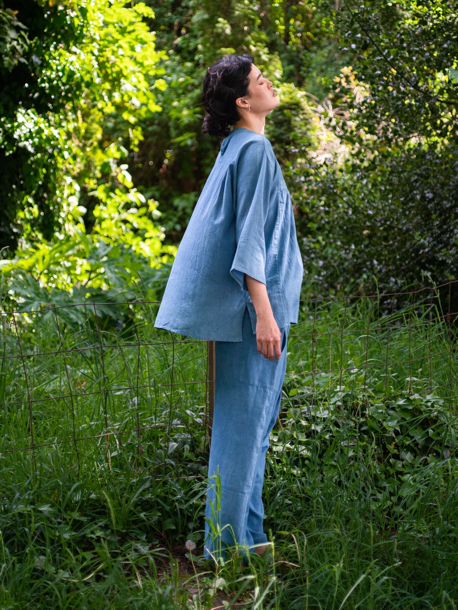 Shangri-La Farmer Shirt - Light Indigo