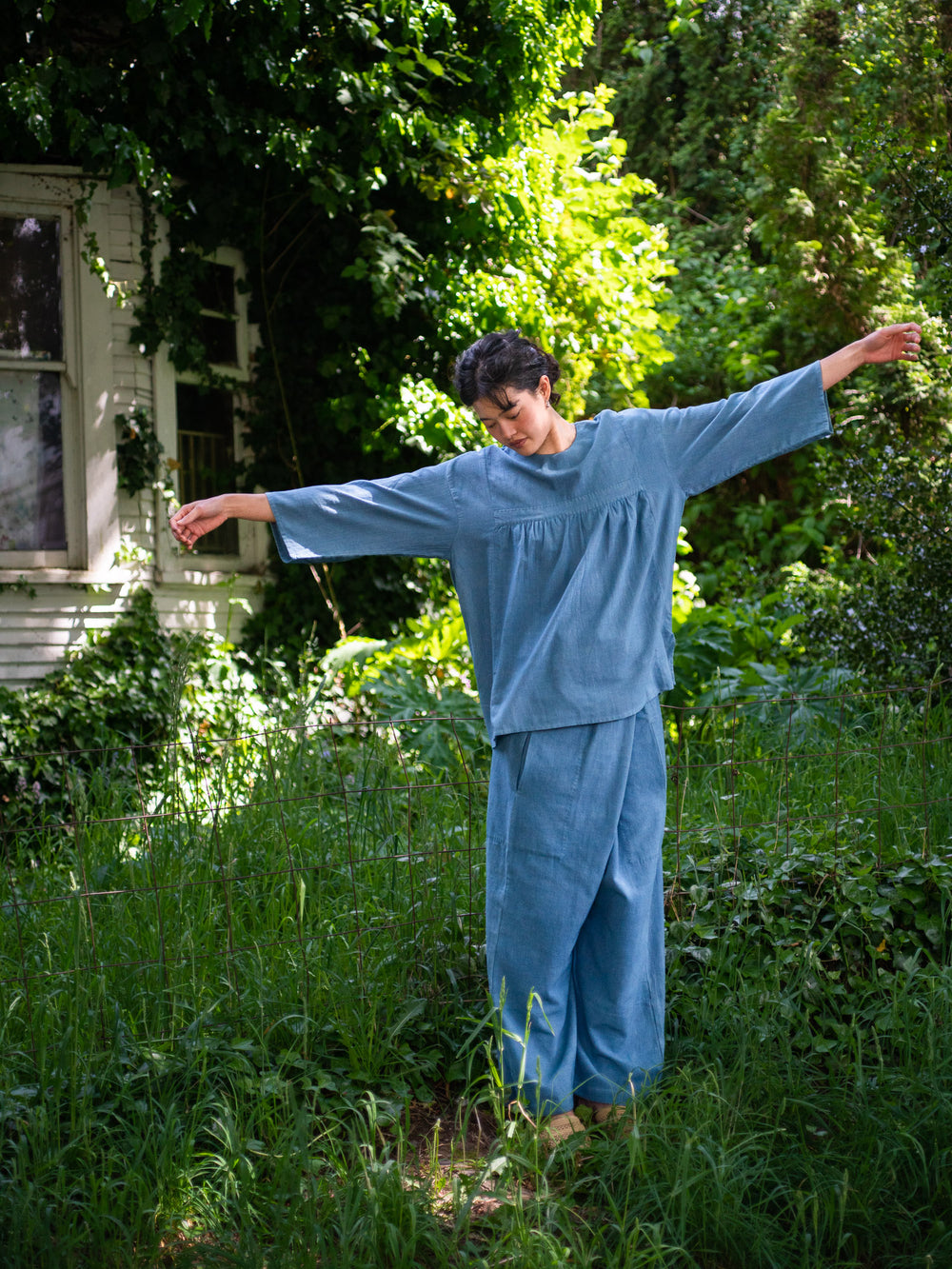 Shangri-La Farmer Shirt - Light Indigo