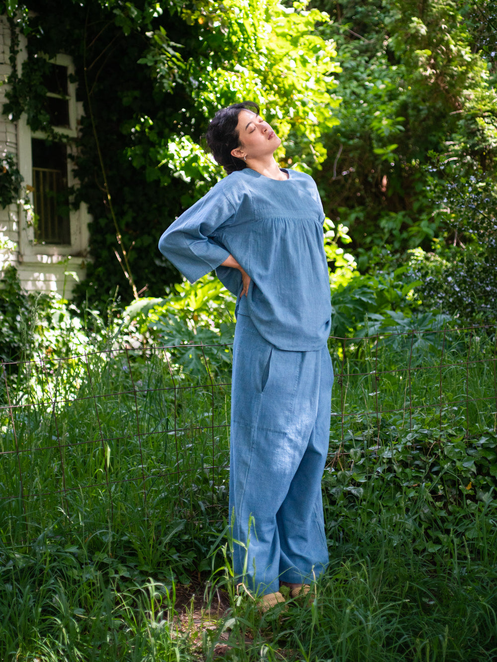 Shangri-La Farmer Shirt - Light Indigo
