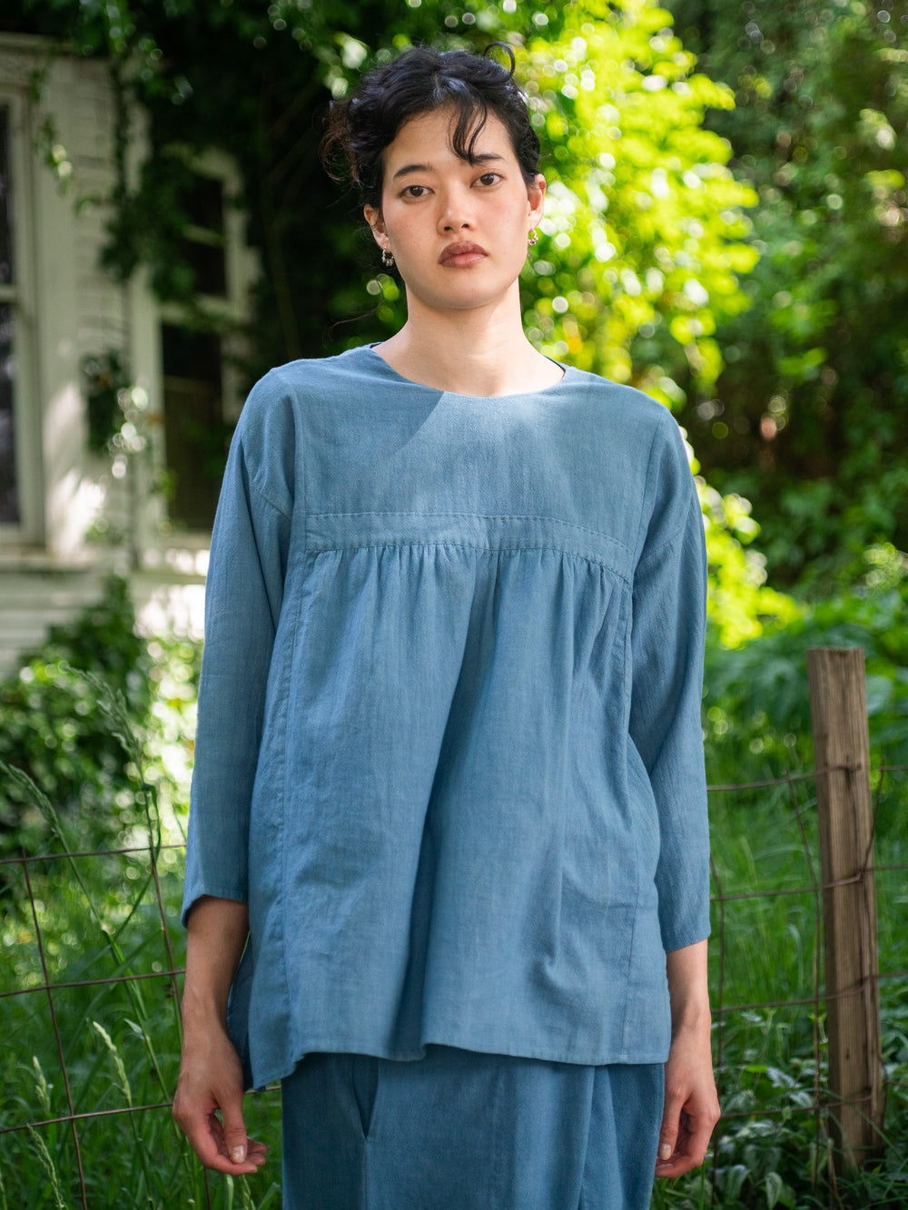 Shangri-La Farmer Shirt - Light Indigo