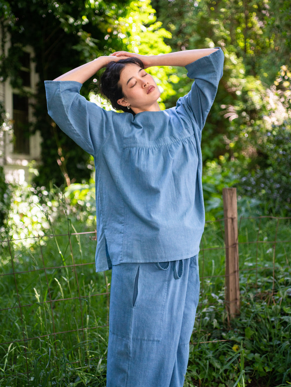 Shangri-La Farmer Shirt - Light Indigo