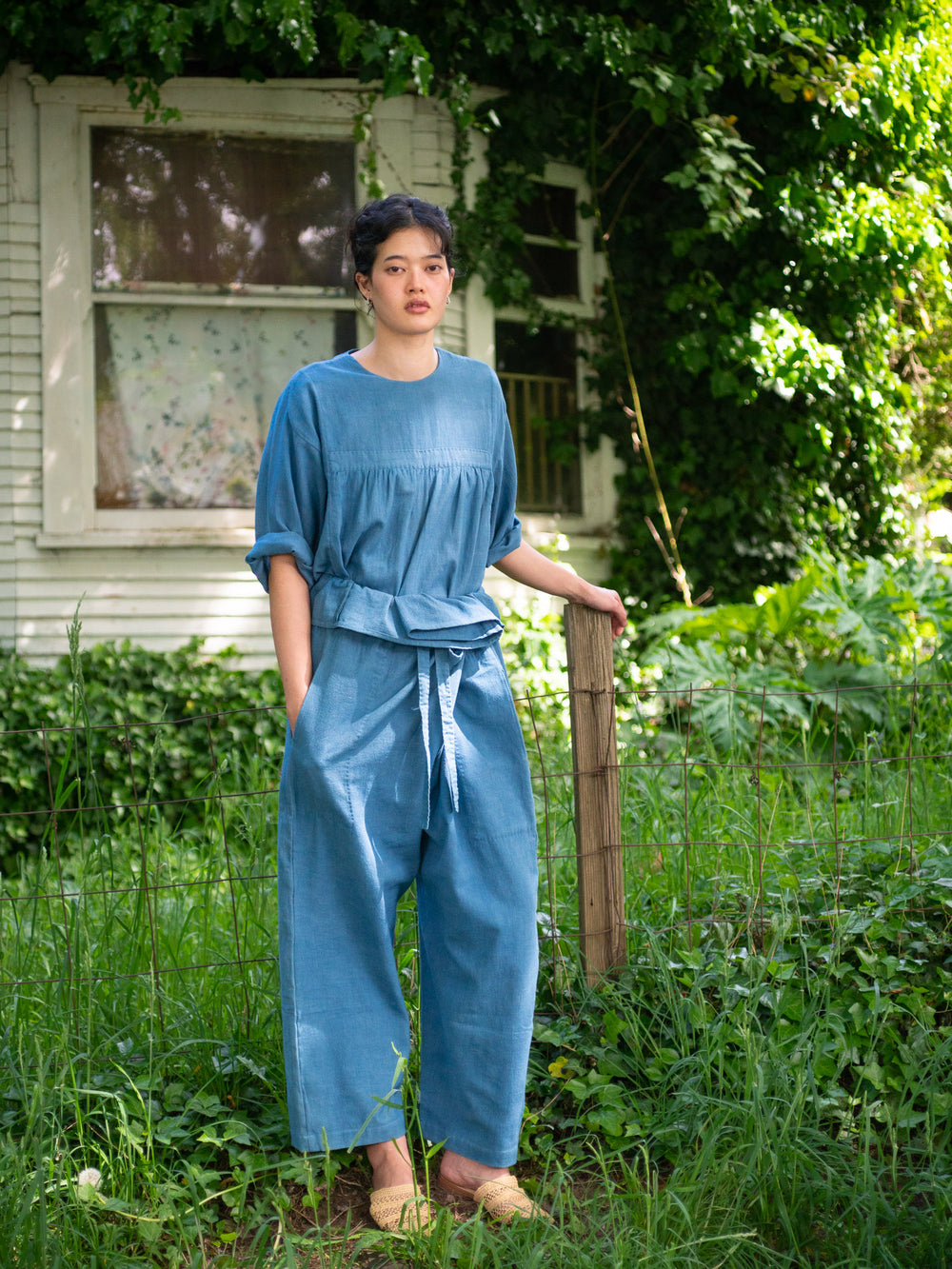 Shangri-La Farmer Shirt - Light Indigo