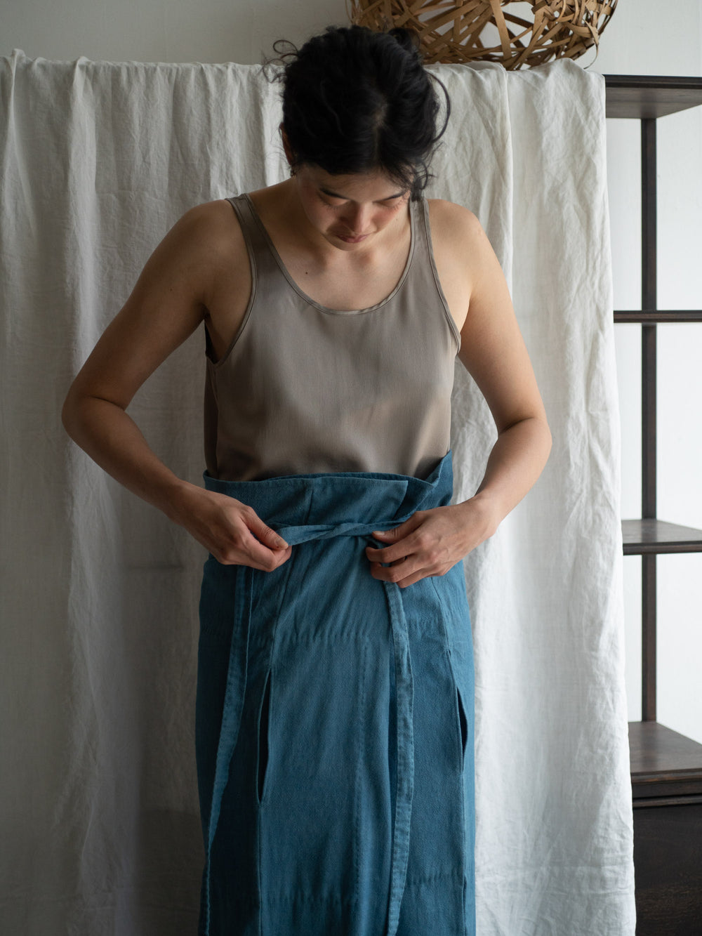Shangri-La Farmer Wrapped Pants - Light Indigo