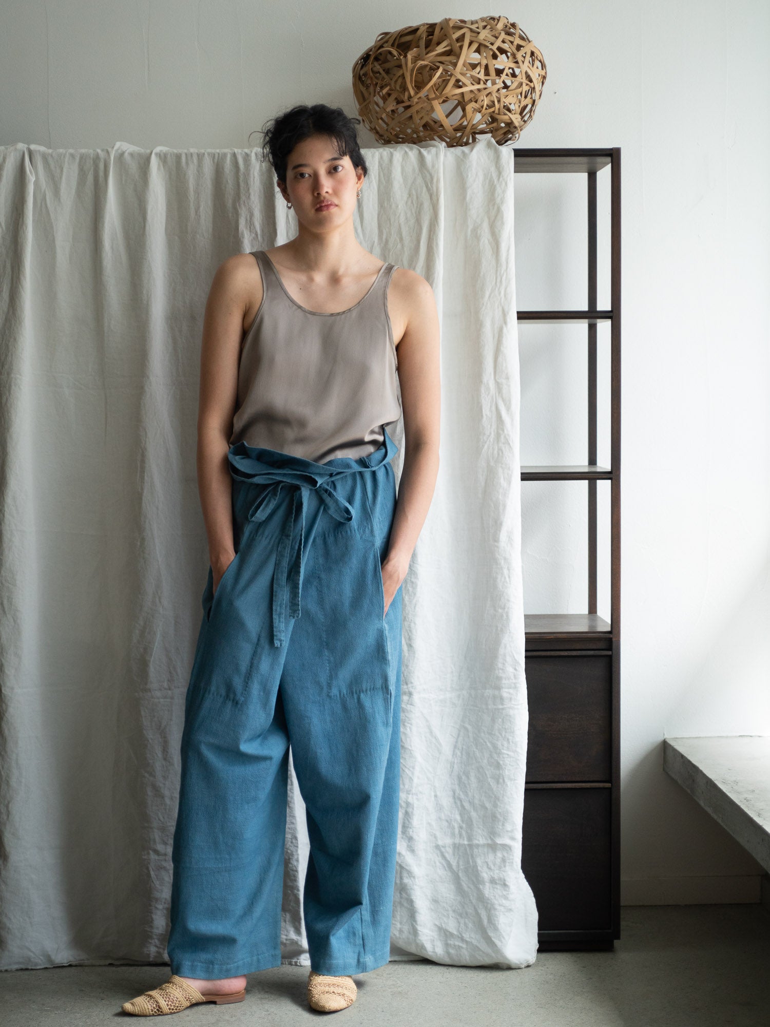 Shangri-La Farmer Wrapped Pants - Light Indigo