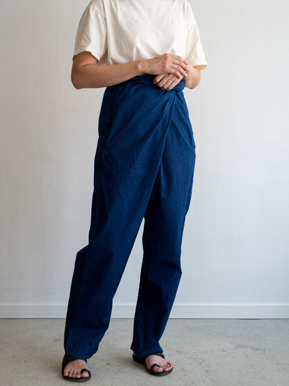 Suvin Cotton Broadcloth Wrapped Pants – Ryukyu Indigo