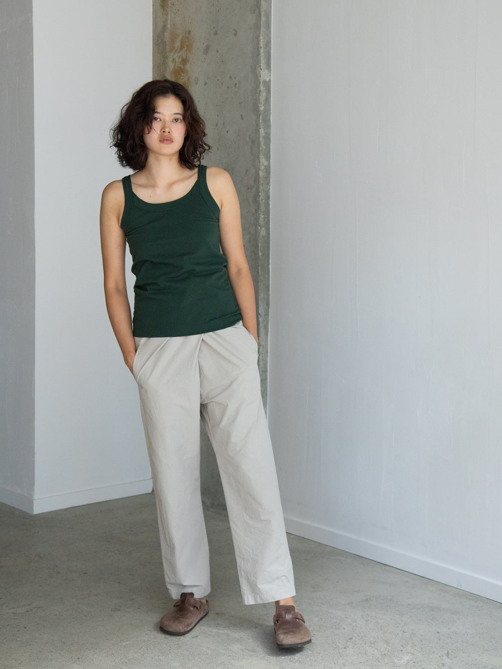 Cotton Camisole - Dark Green