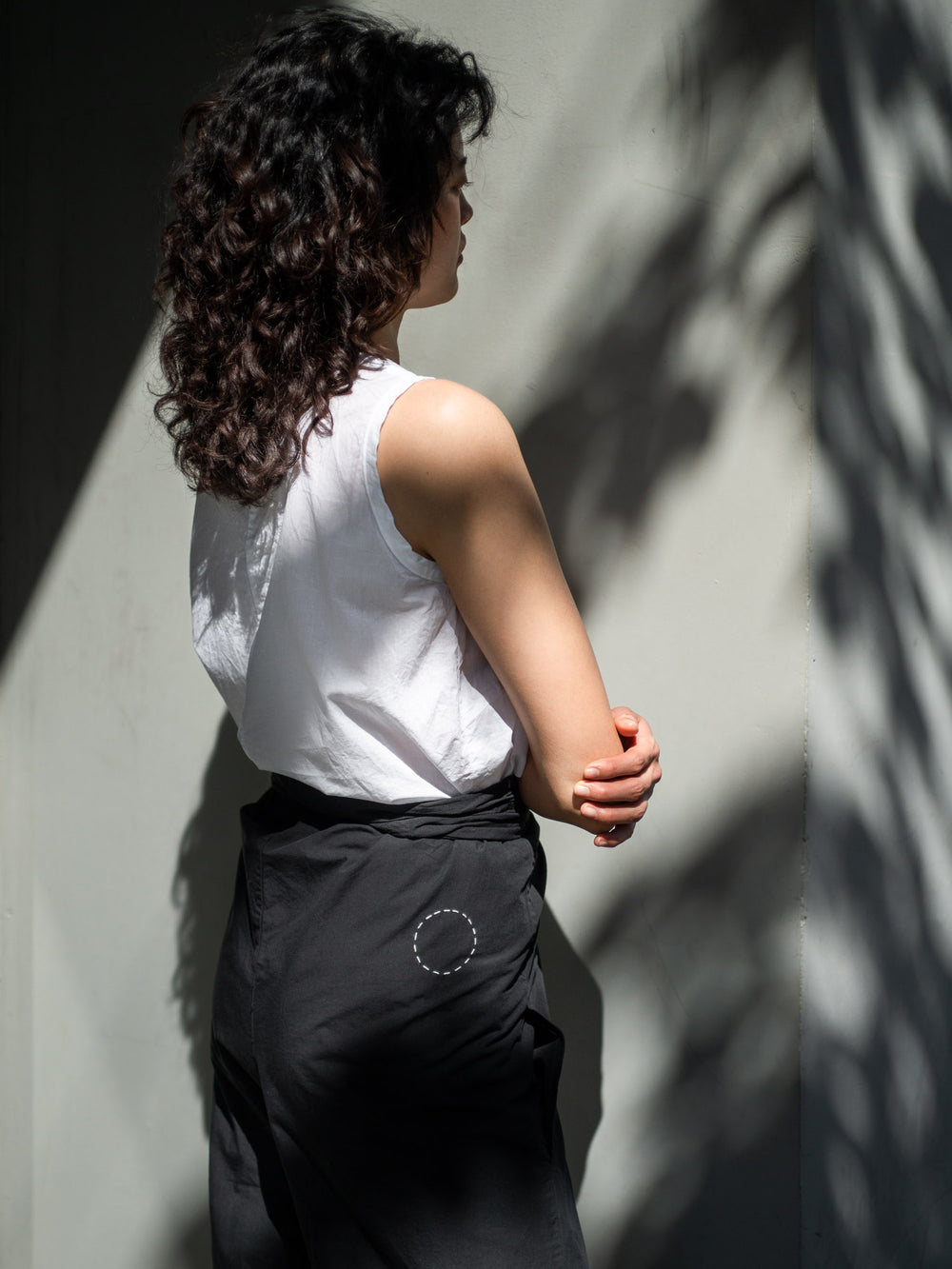 Light Cotton Sleeveless Blouse - White