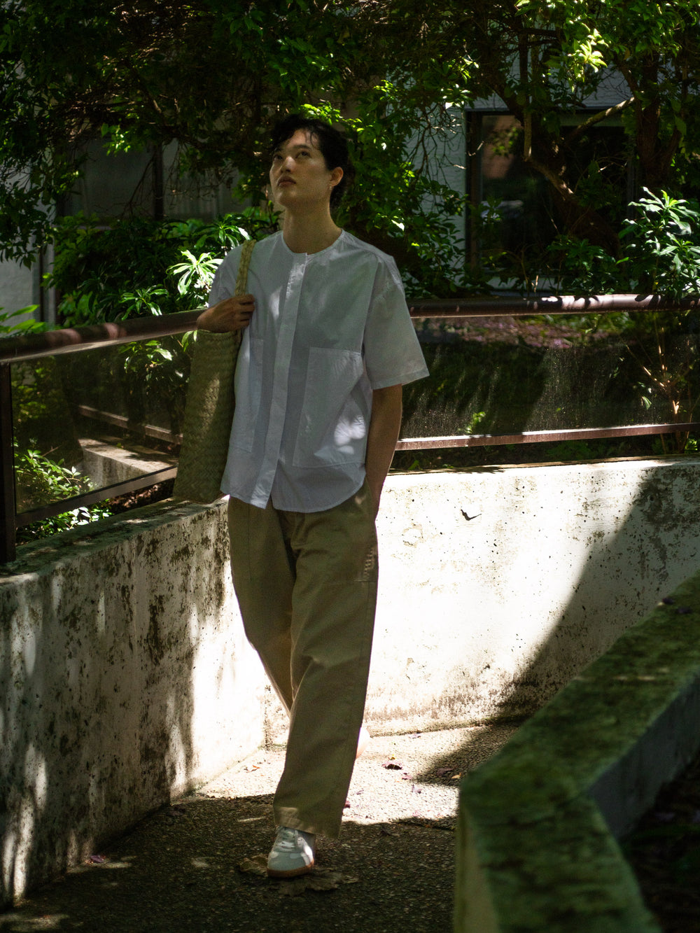 Typewriter Cotton Pocket Shirt