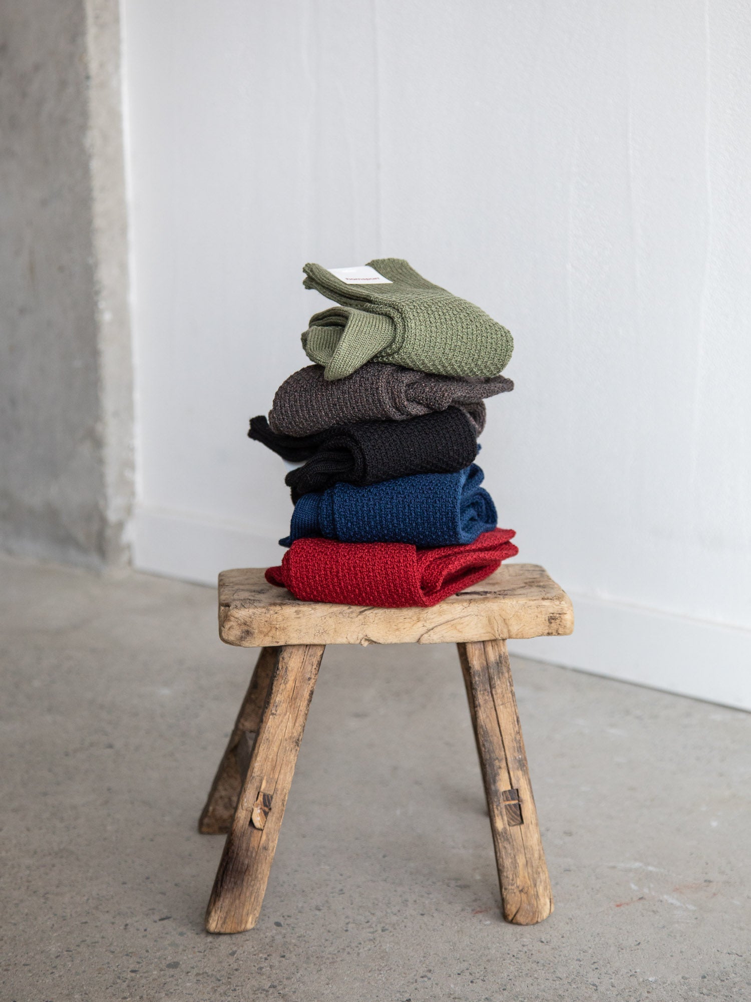 Cotton Wool Seed Stitch High Socks