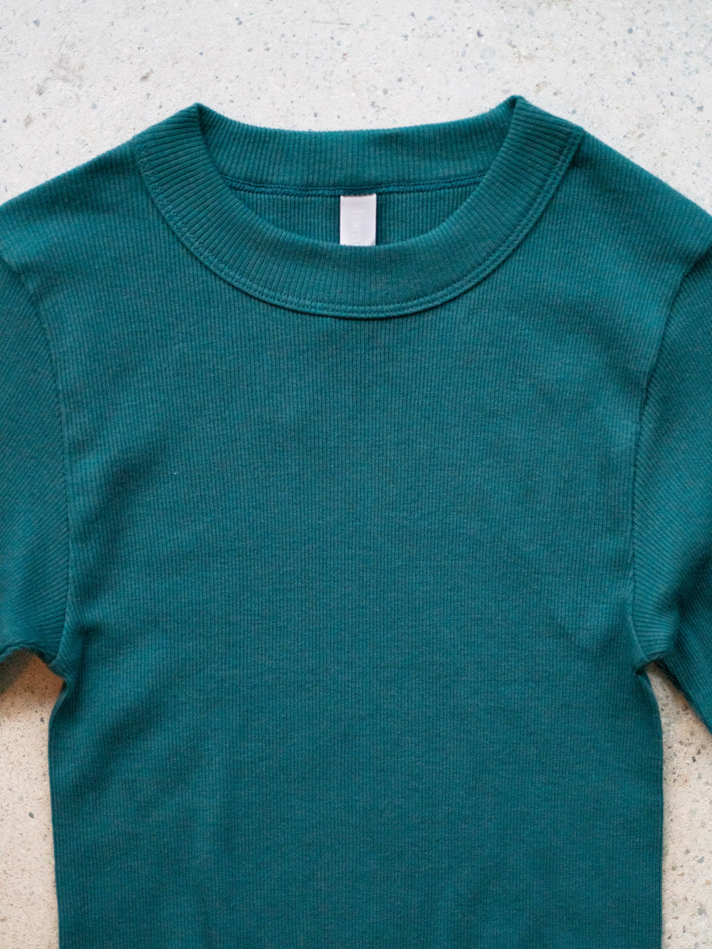 Ribbed Cotton Crewneck Shirt - Green