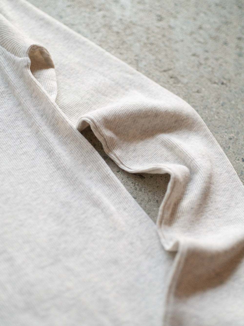 Ribbed Cotton Crewneck Shirt - Oatmeal