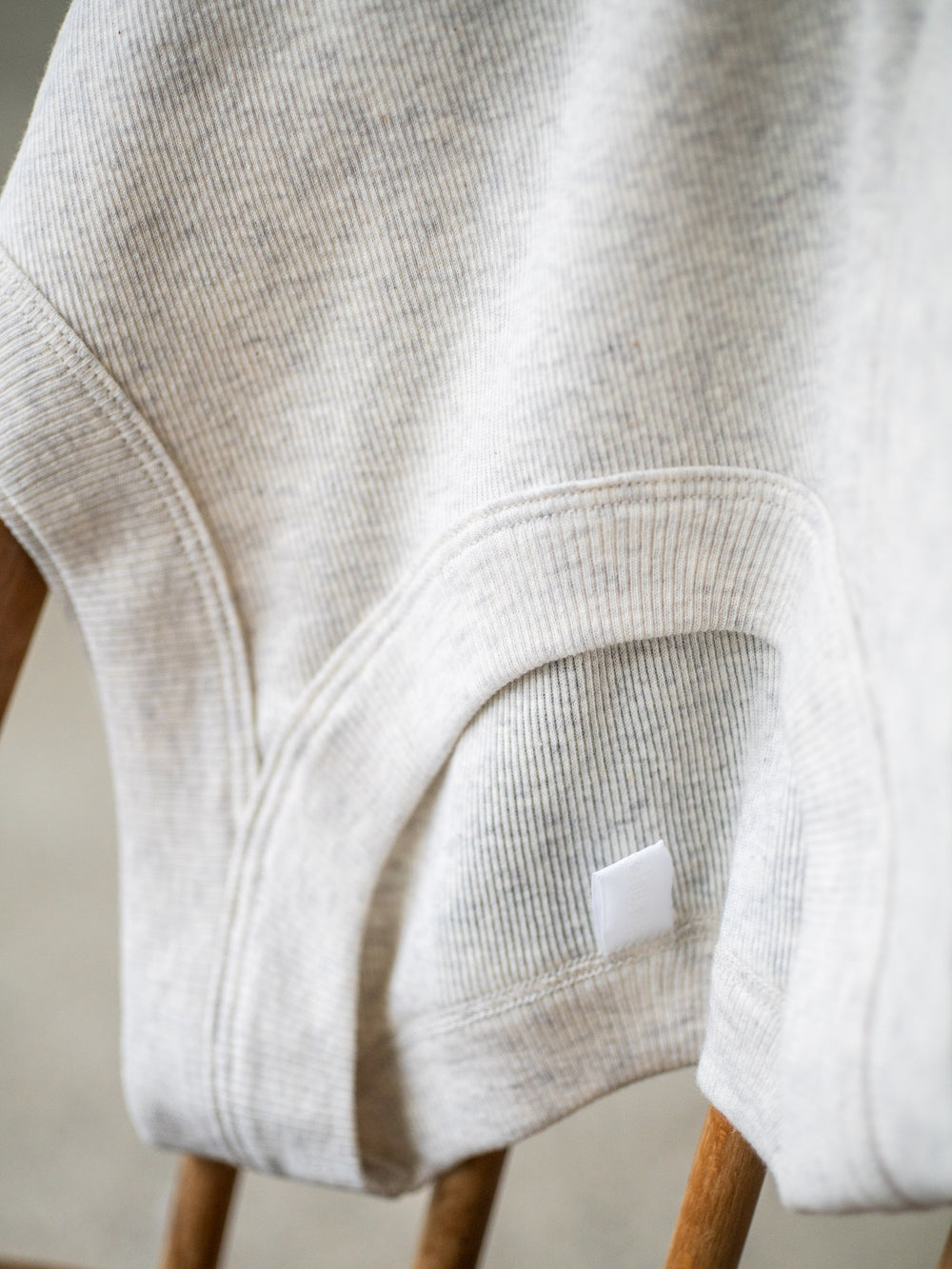 Ribbed Cotton Tank Top - Oatmeal