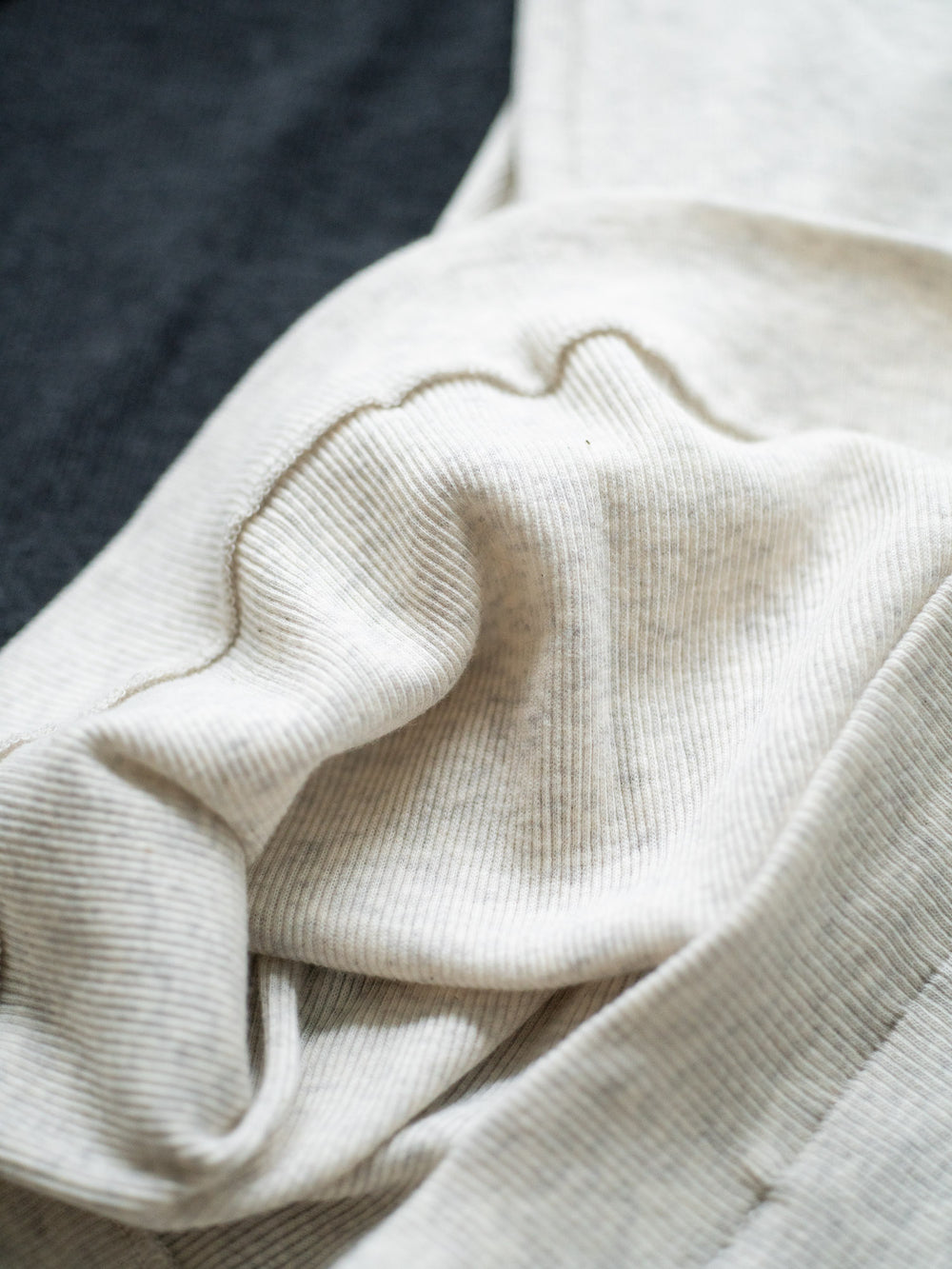 Ribbed Cotton Tank Top - Oatmeal