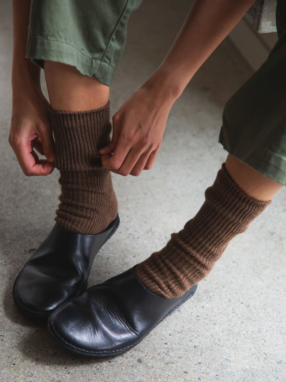 Smooth Cotton Ribbed Socks