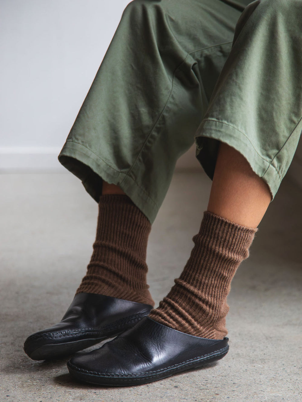 Smooth Cotton Ribbed Socks