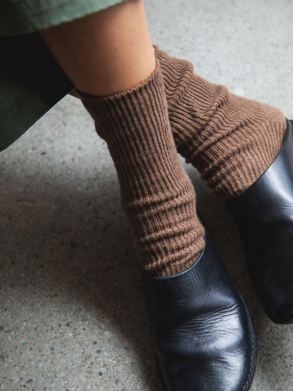 Smooth Cotton Ribbed Socks