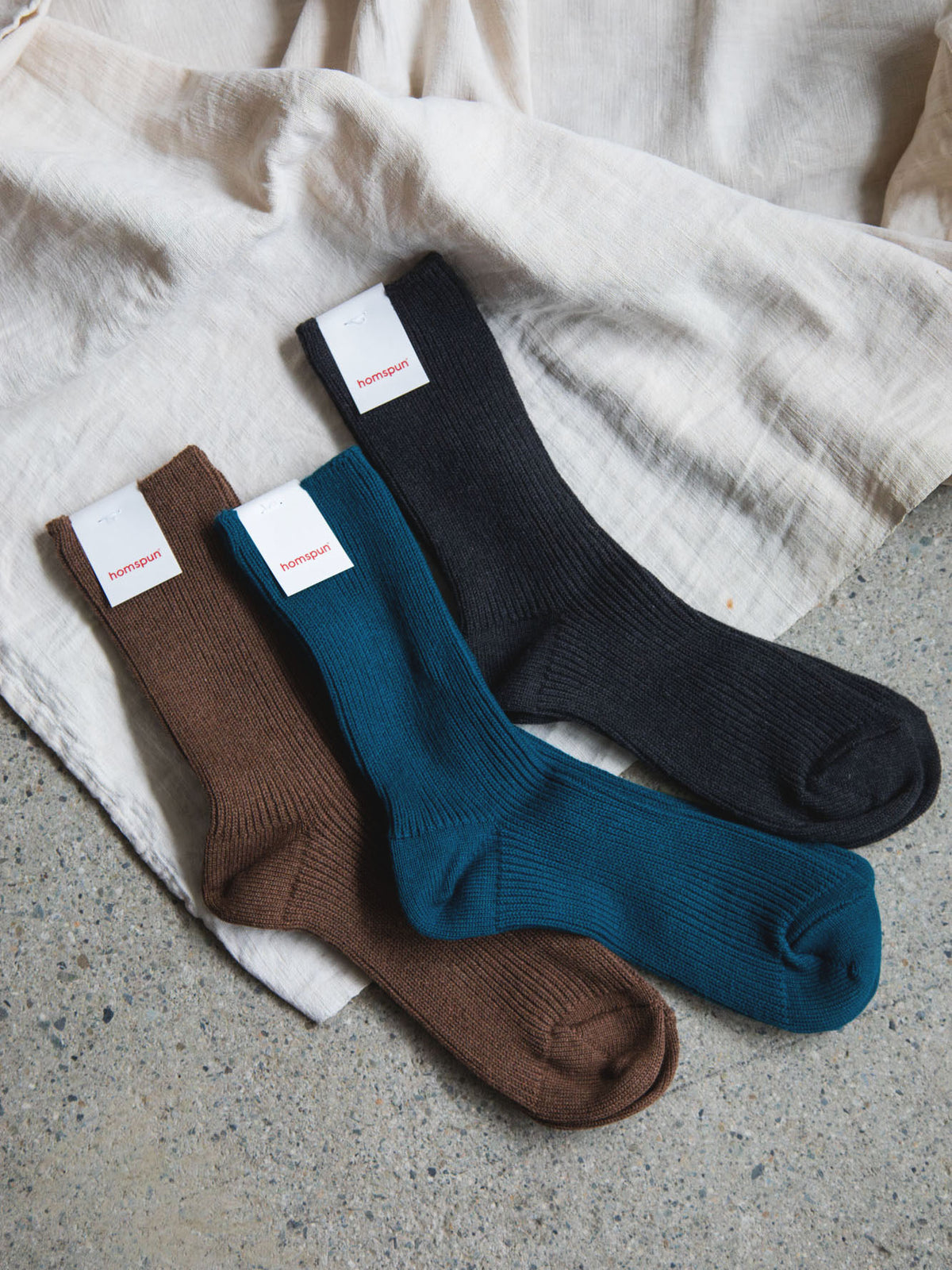 Smooth Cotton Ribbed Socks