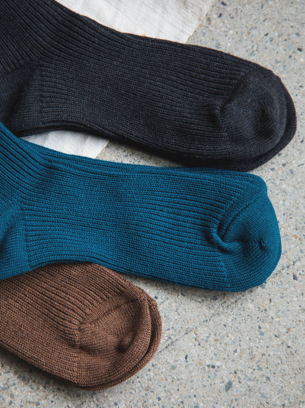 Smooth Cotton Ribbed Socks