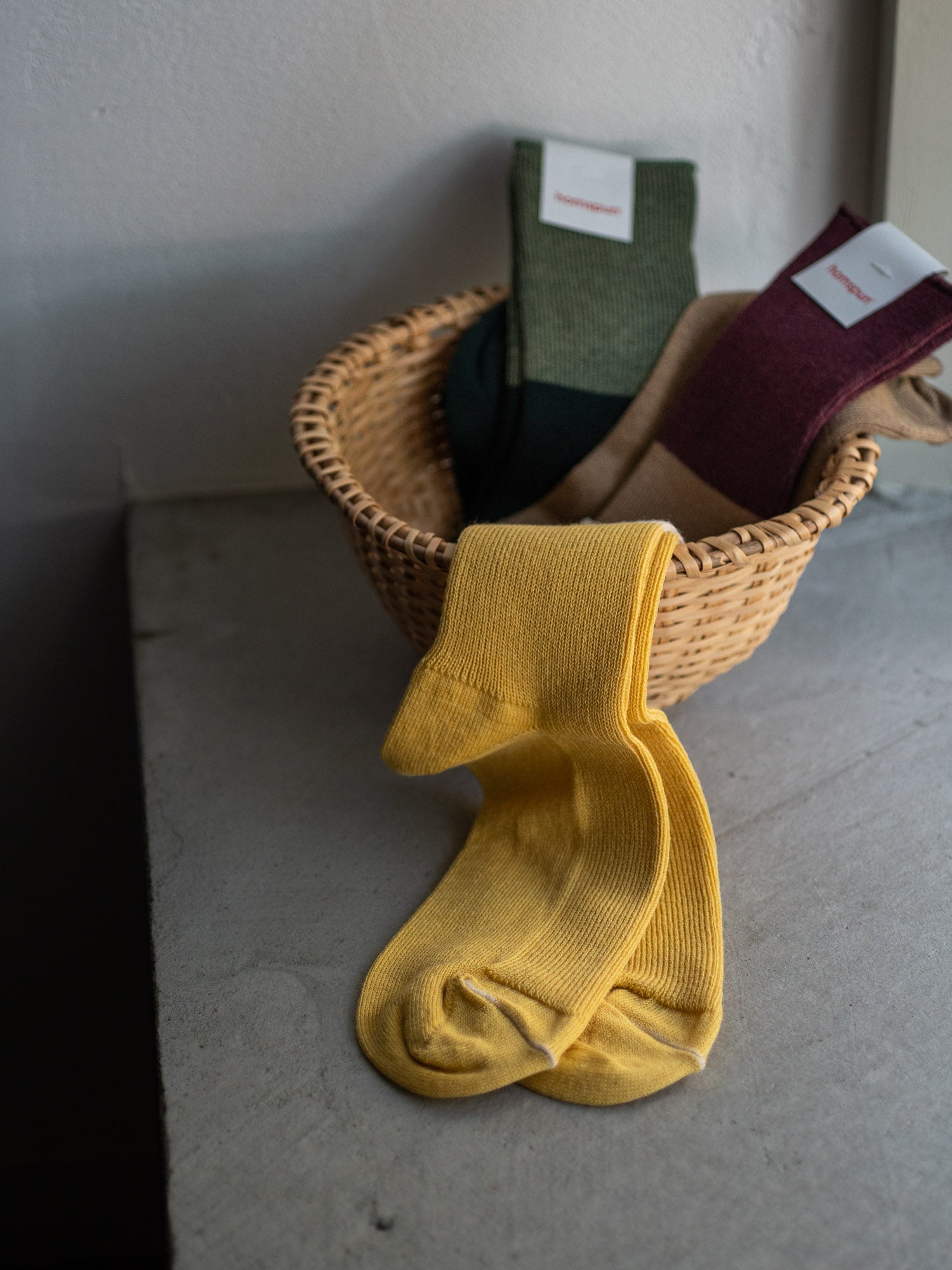 Two-Toned Cotton Wool Socks