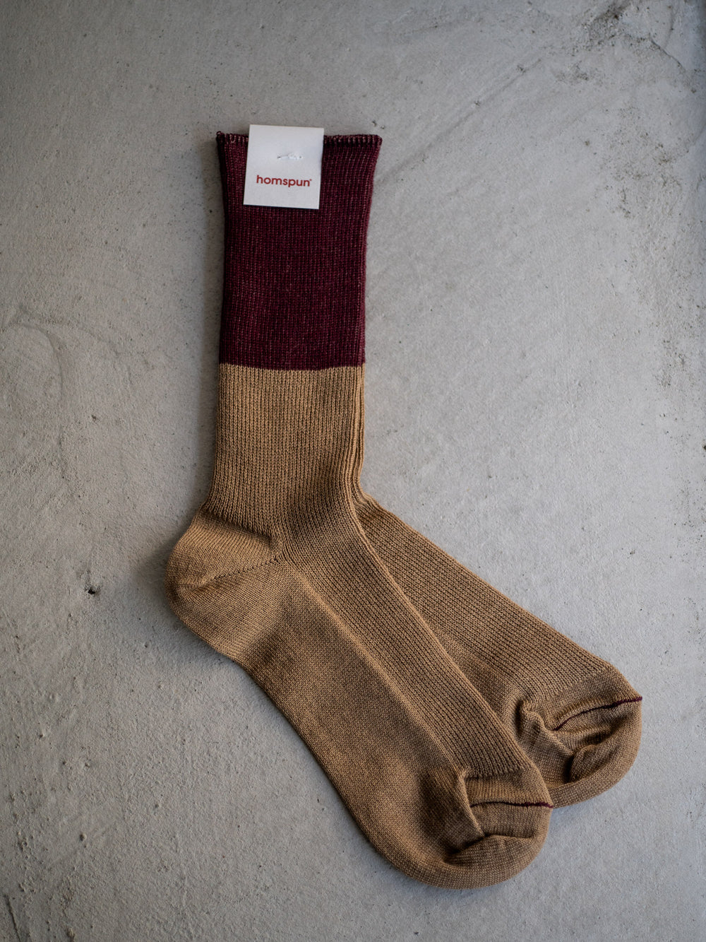 Two-Toned Cotton Wool Socks