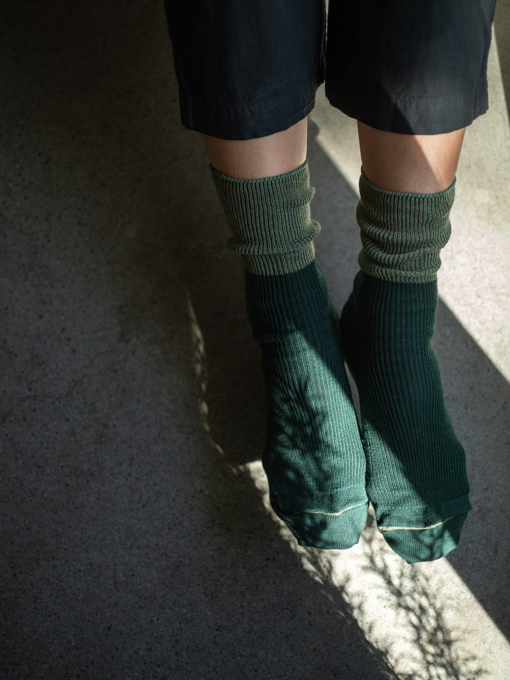 Two-Toned Cotton Wool Socks
