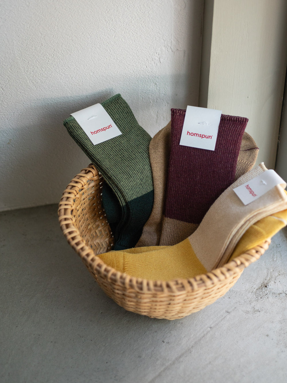 Two-Toned Cotton Wool Socks