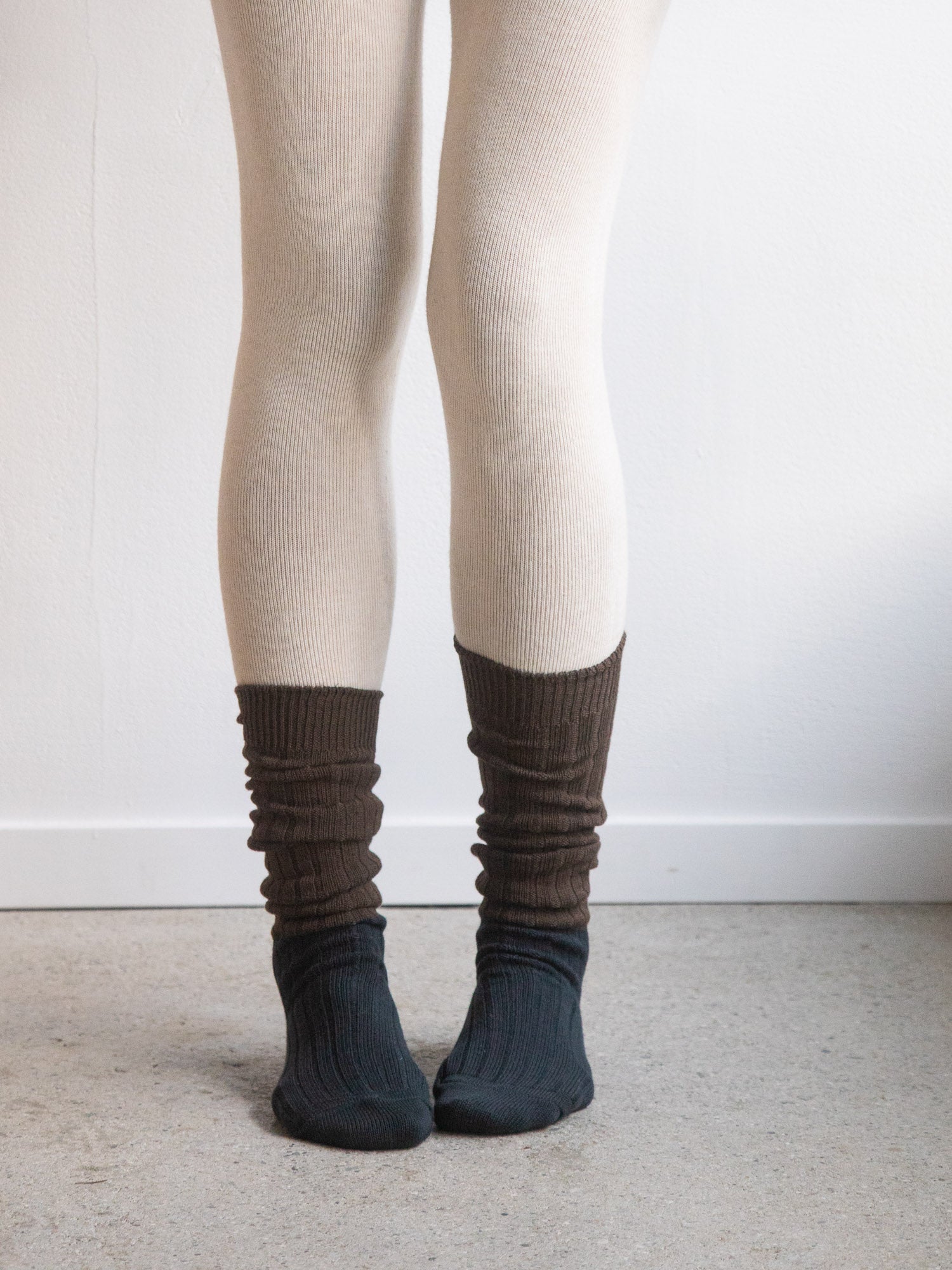 Cotton Wool Two-toned High Socks