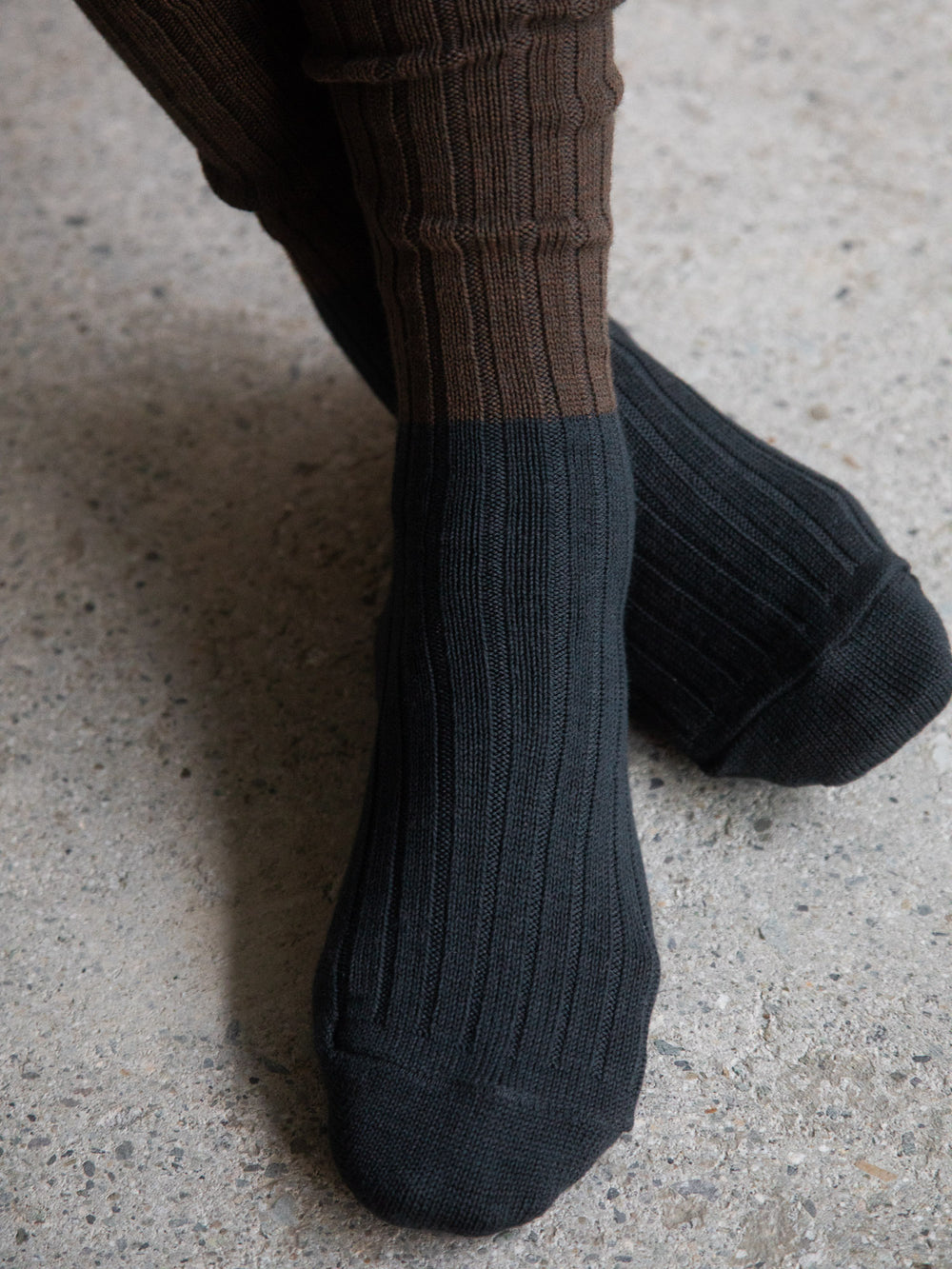 Cotton Wool Two-toned High Socks