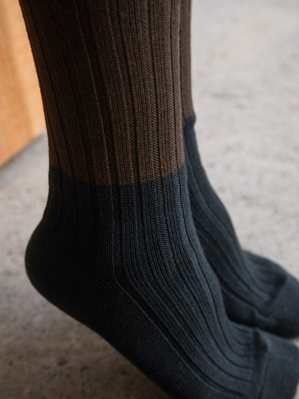 Cotton Wool Two-toned High Socks