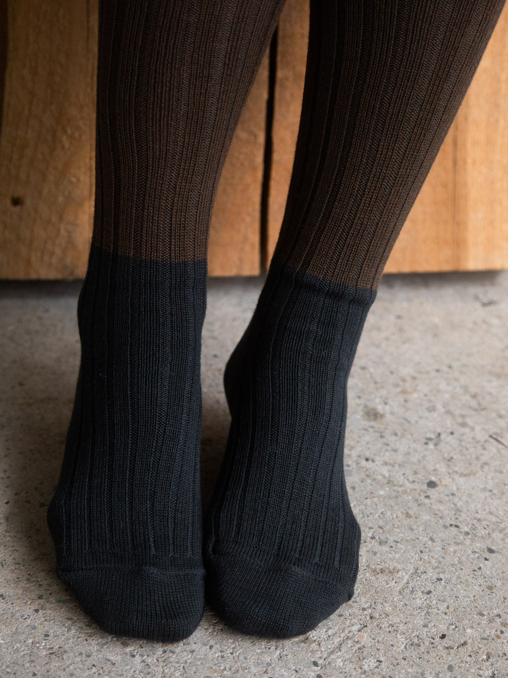 Cotton Wool Two-toned High Socks