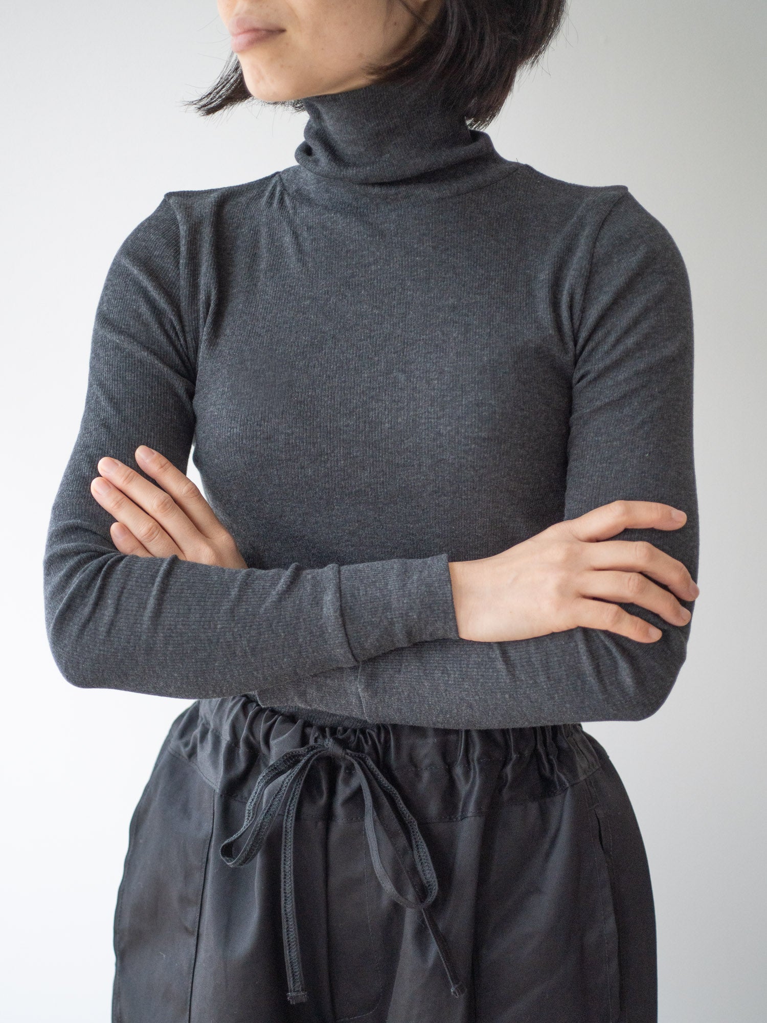 Cotton ribbed clearance turtleneck