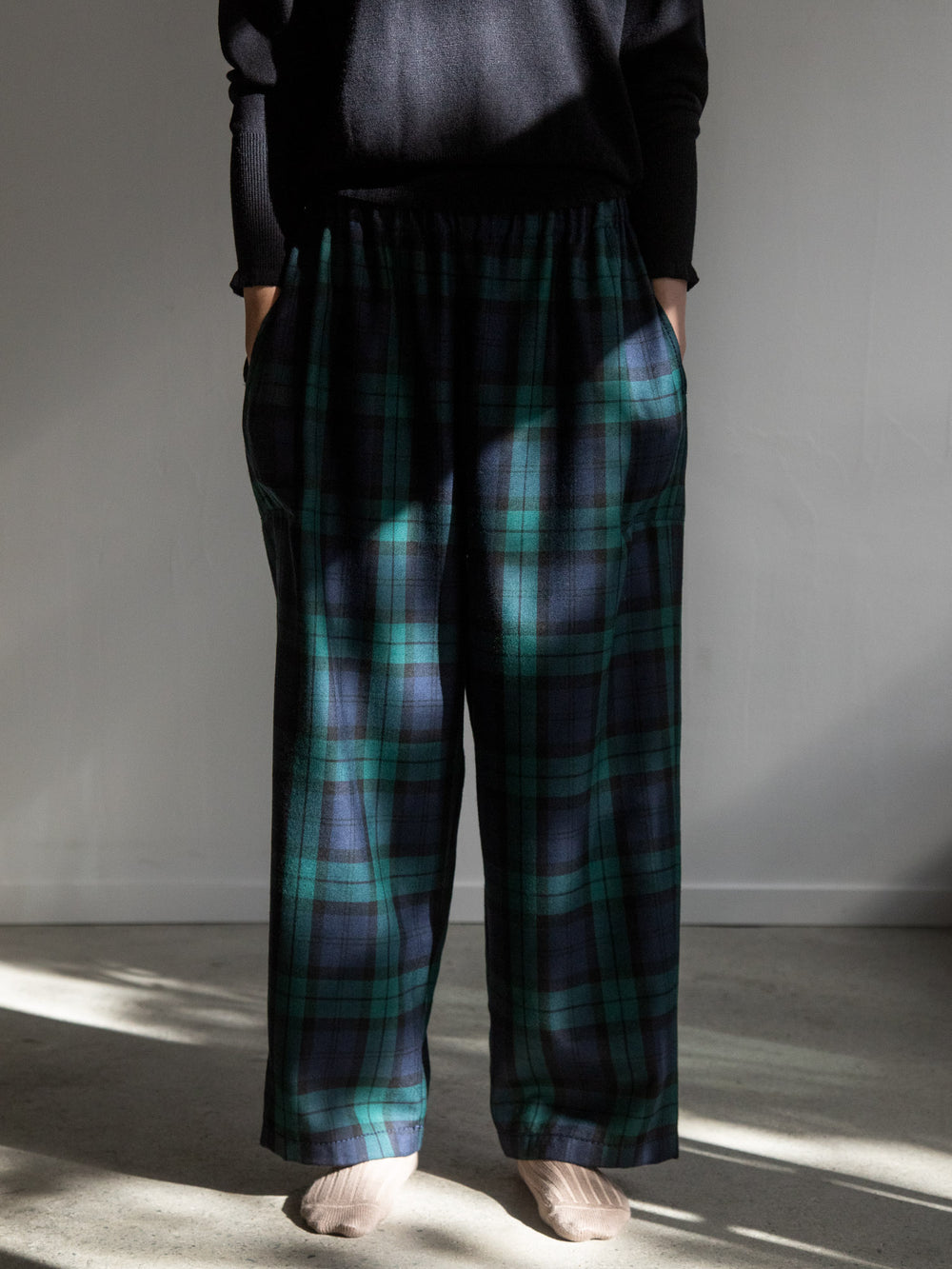 Wool Tartan Long Pants