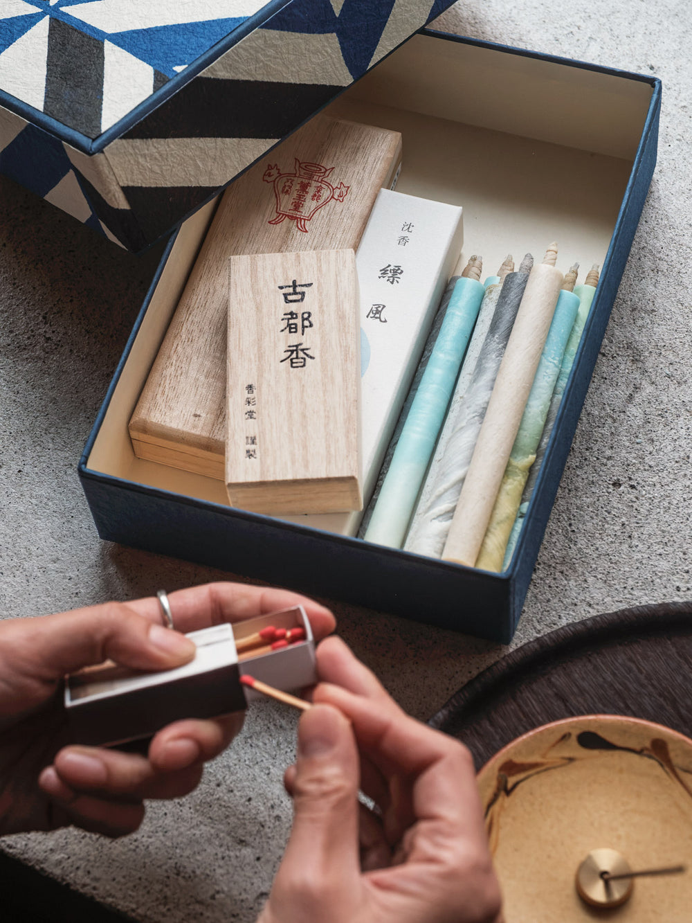 Washi Letter Box - Ainu Stripe