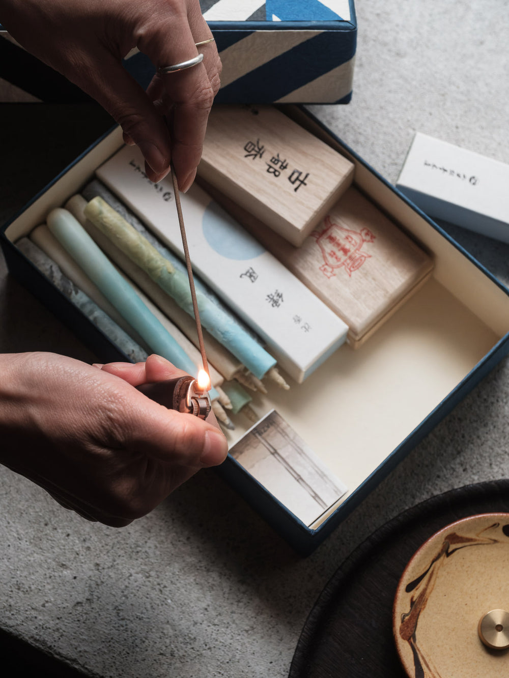 Washi Letter Box - Ainu Stripe