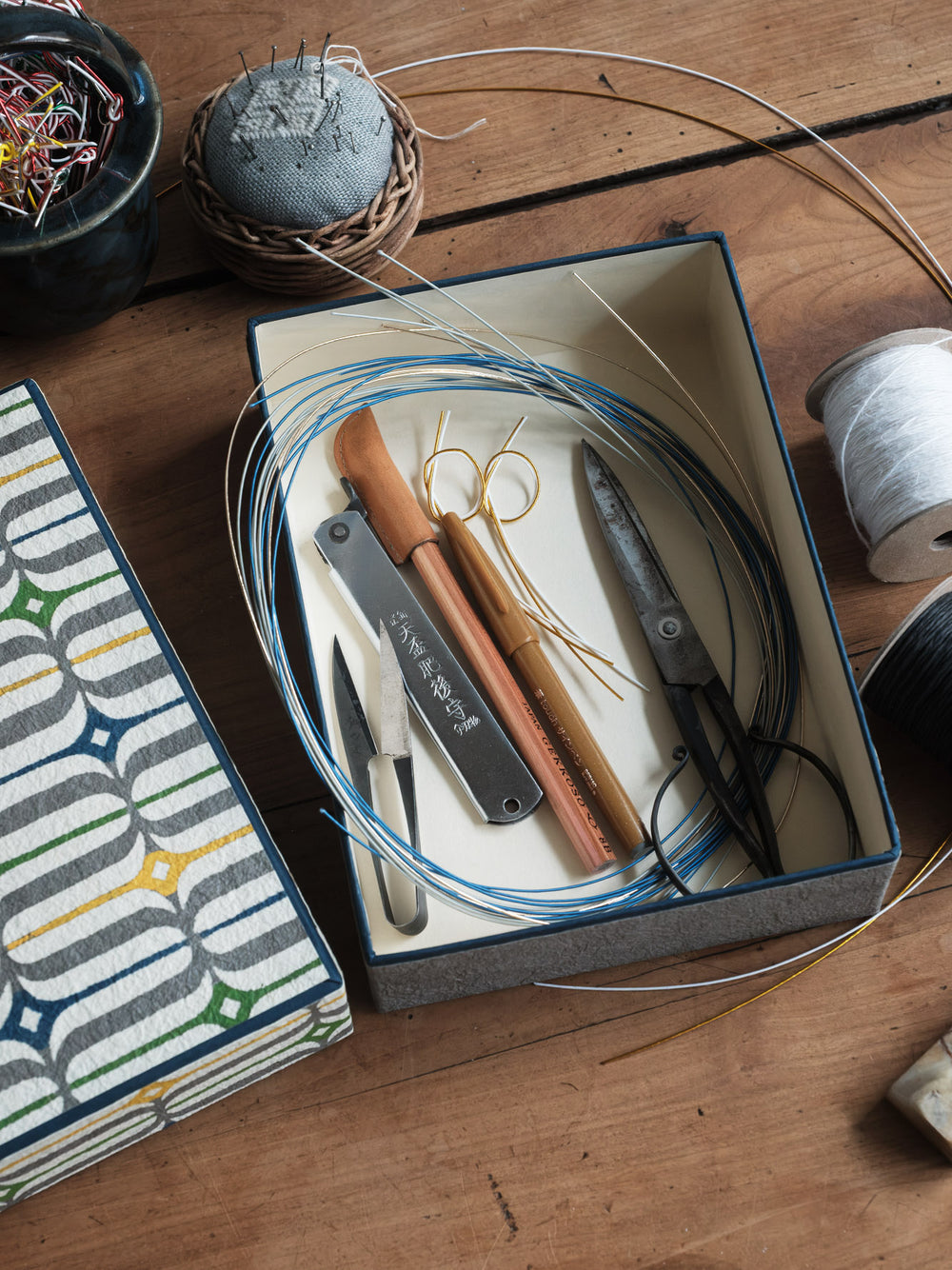 Washi Letter Box - Ainu Stripe