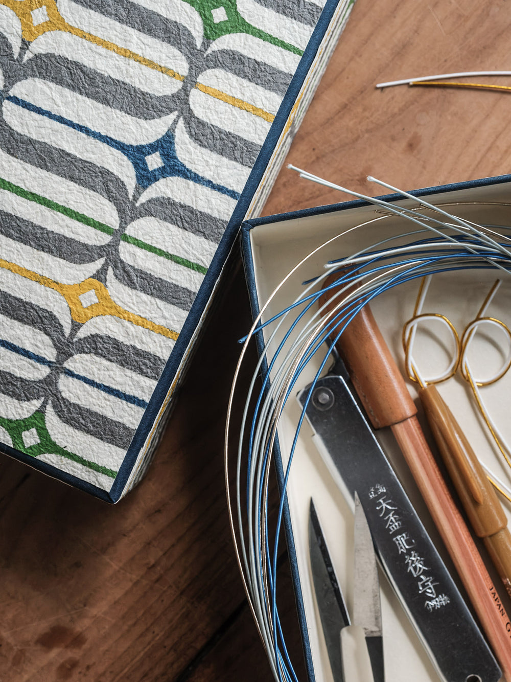Washi Letter Box - Ainu Stripe