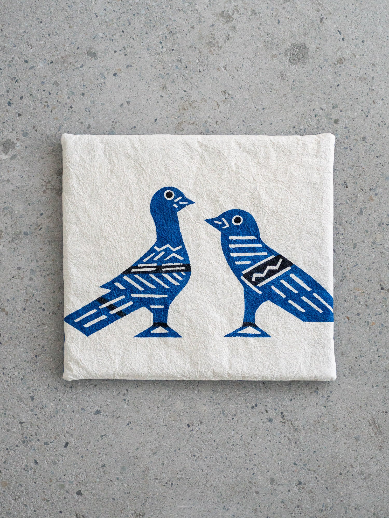 Washi Kakuza Paper Cushion – Blue Bird