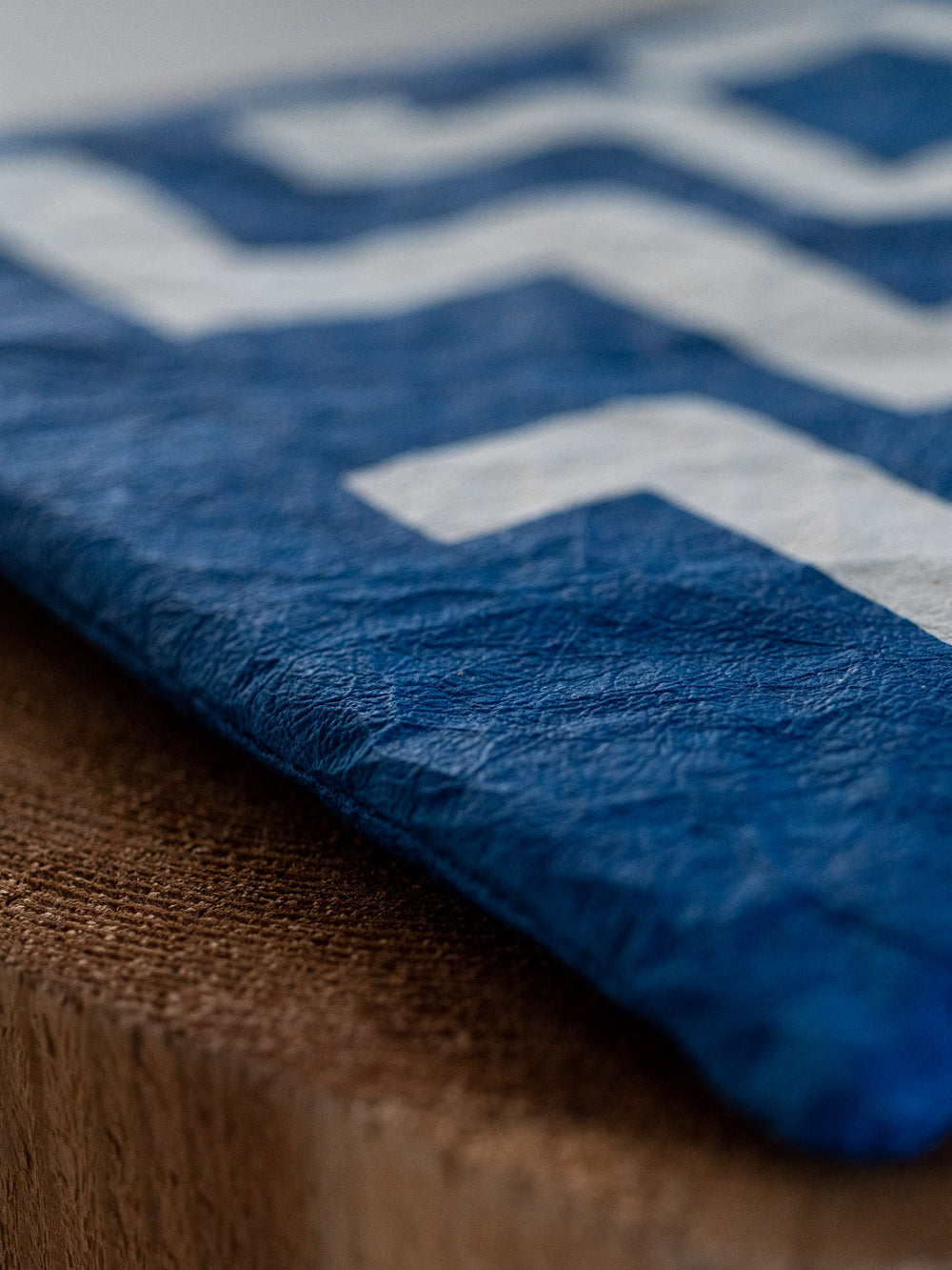 Washi Kakuza Paper Cushion – Design 2 Blue