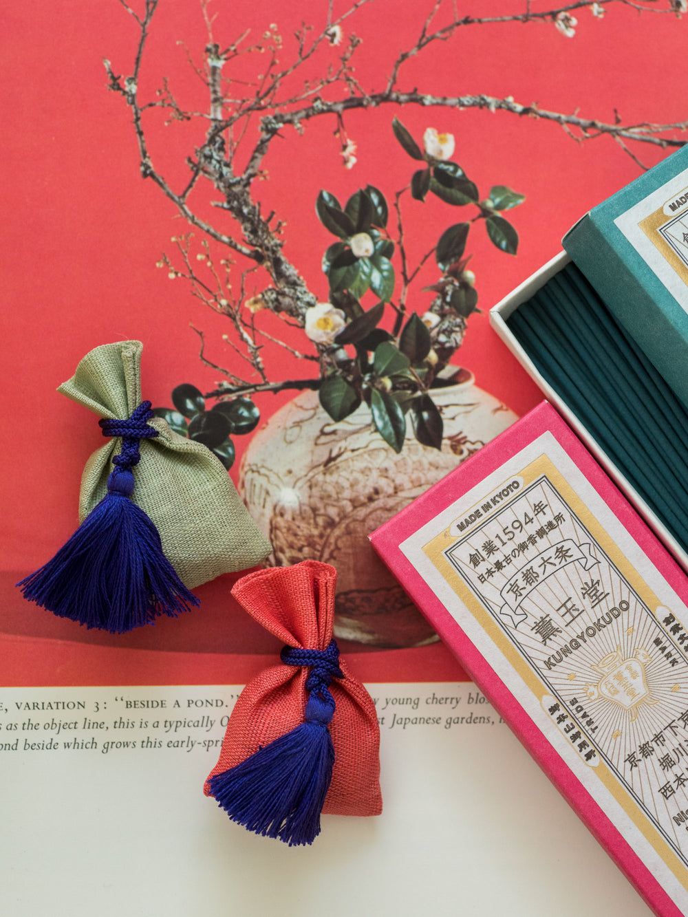 Kungyokudo Incense Sachet – Kitano Red Plum