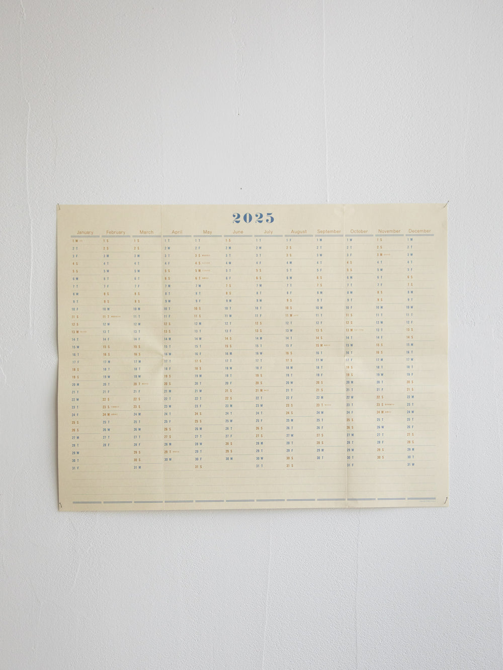 2025 One Year Wall Calendar