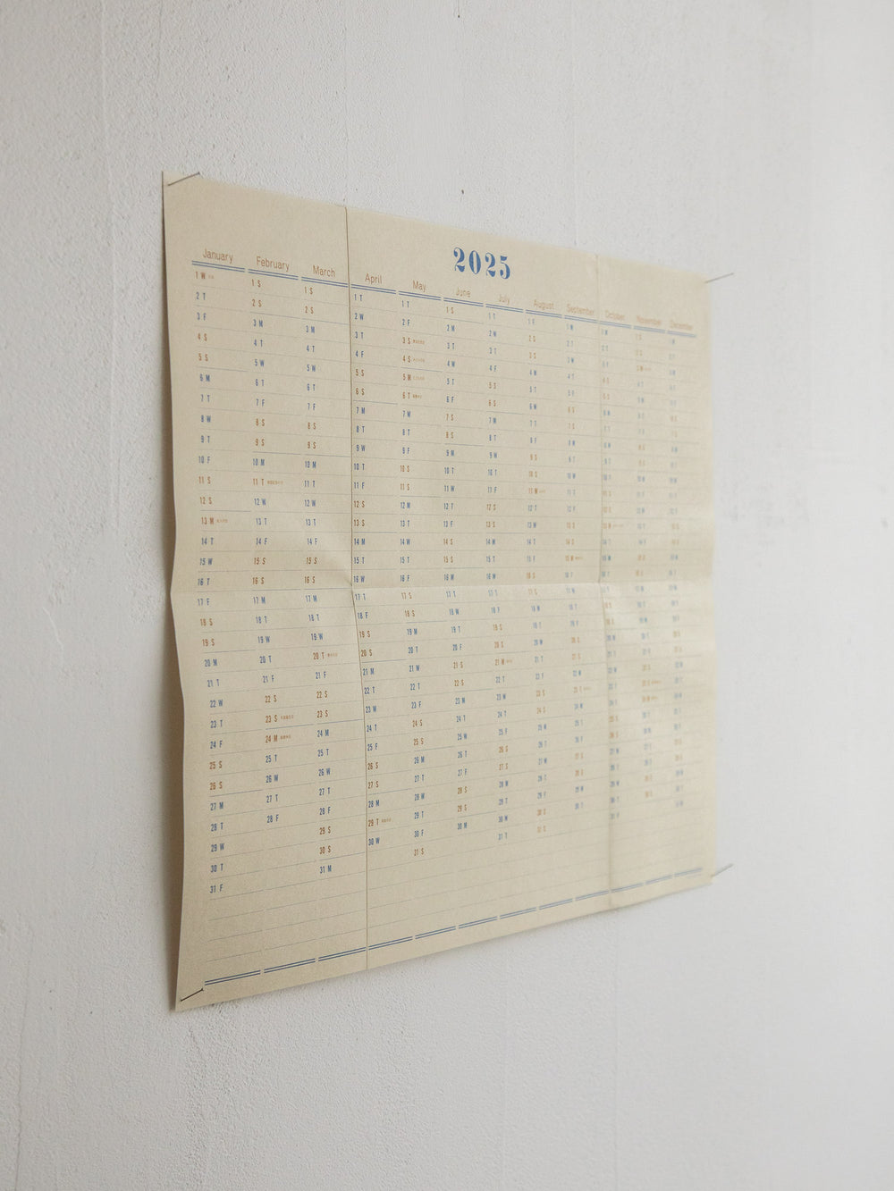 2025 One Year Wall Calendar