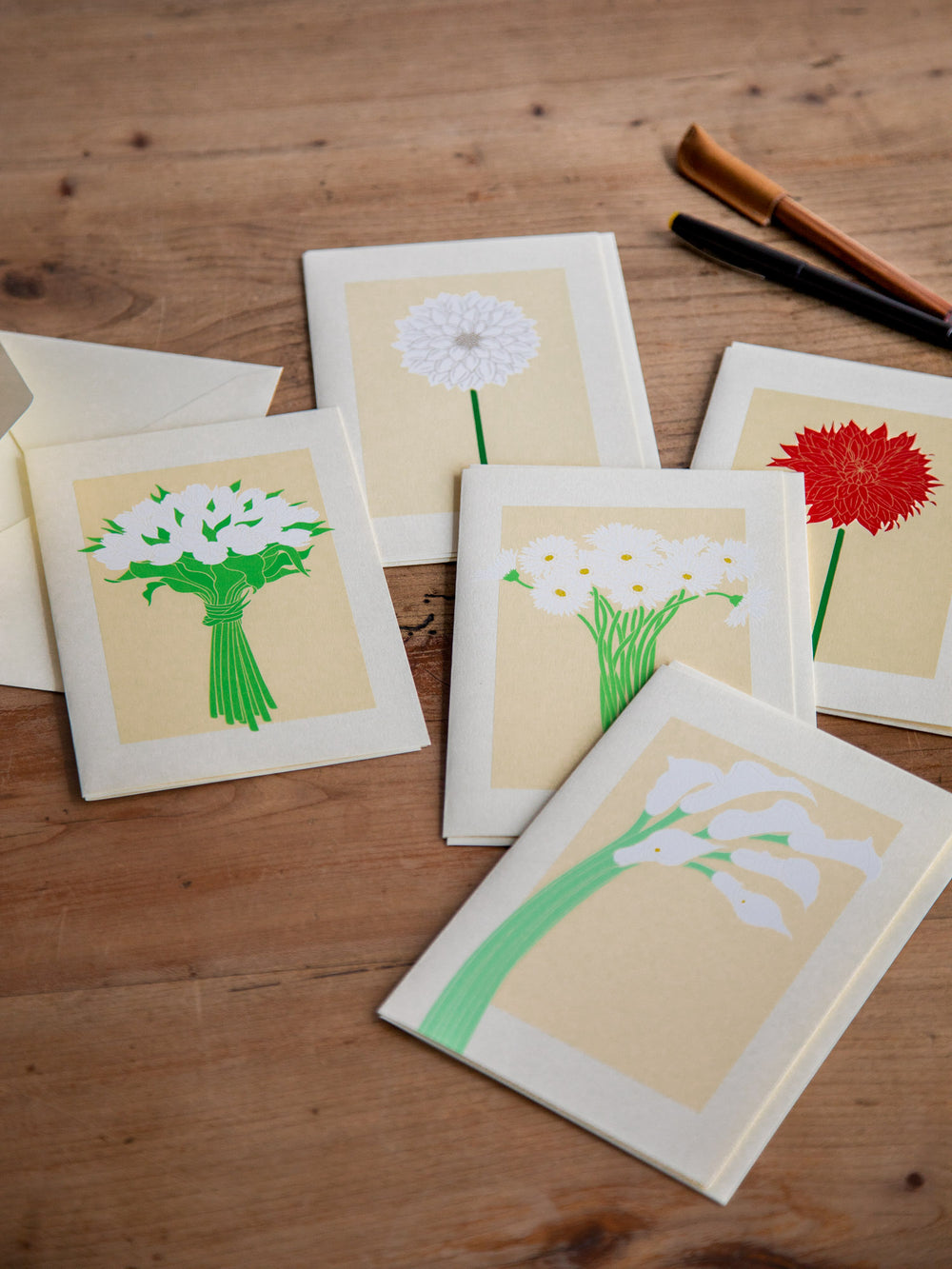 Silk Screen Flower Greeting Card