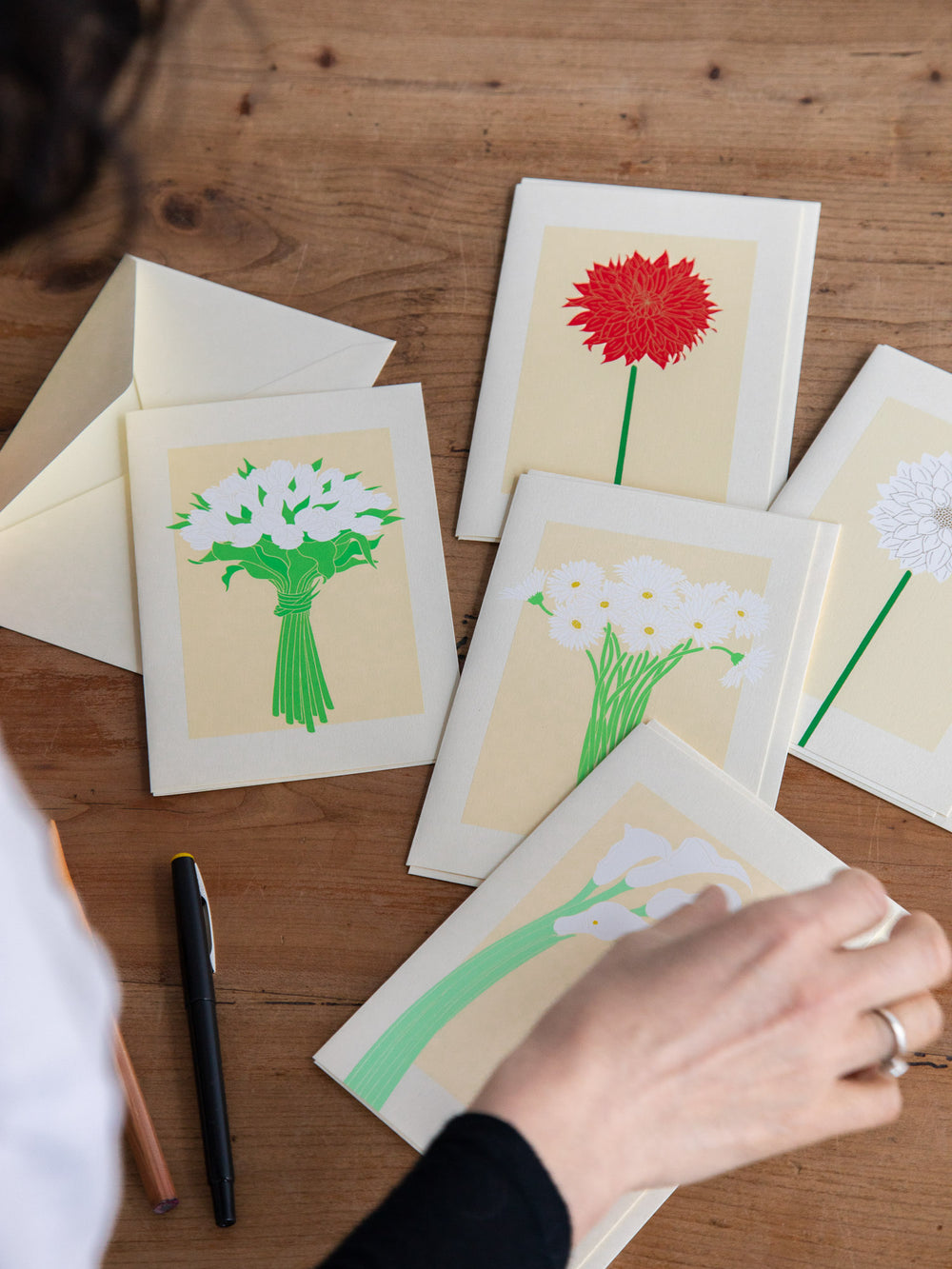Silk Screen Flower Greeting Card