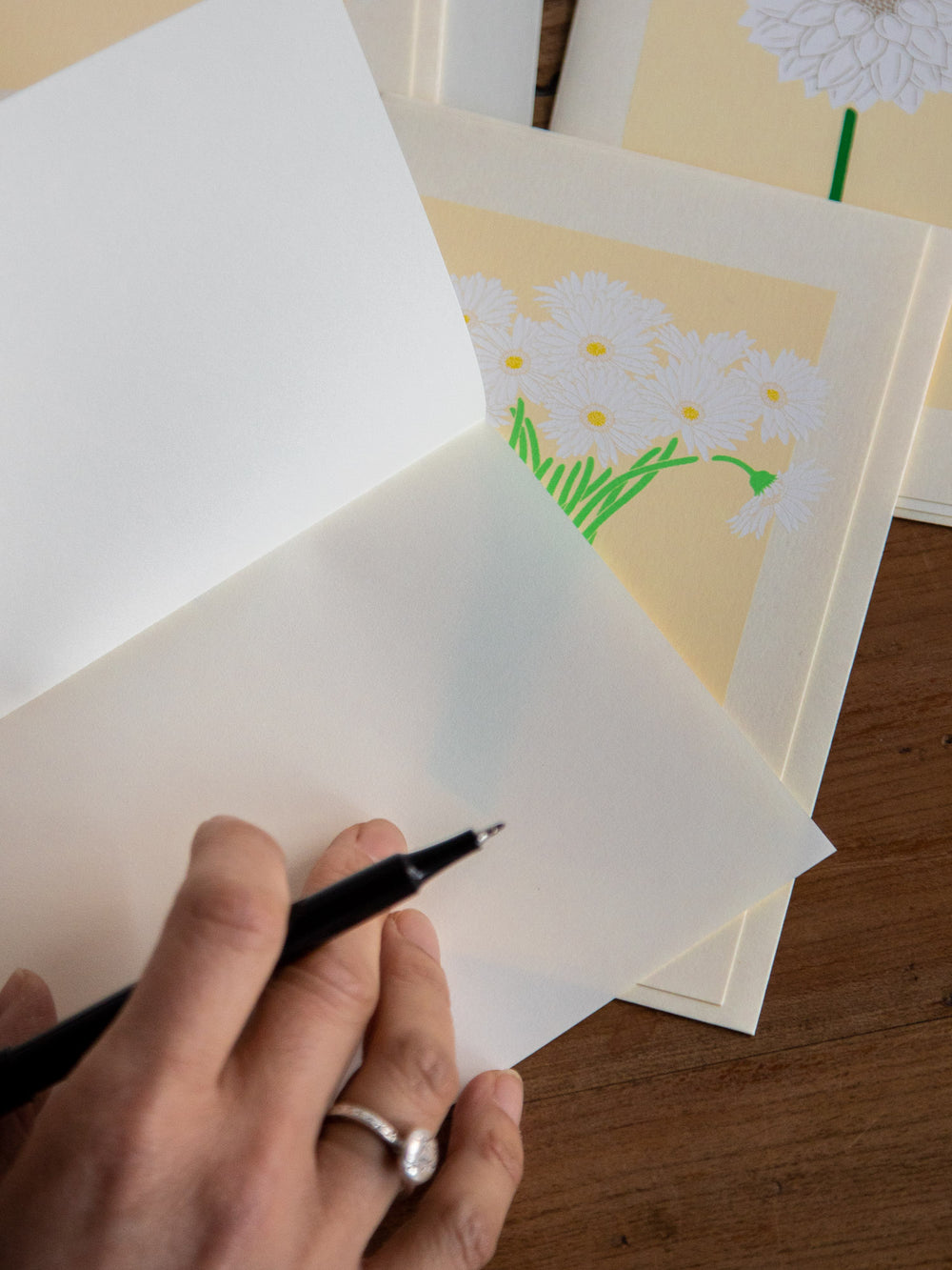 Silk Screen Flower Greeting Card