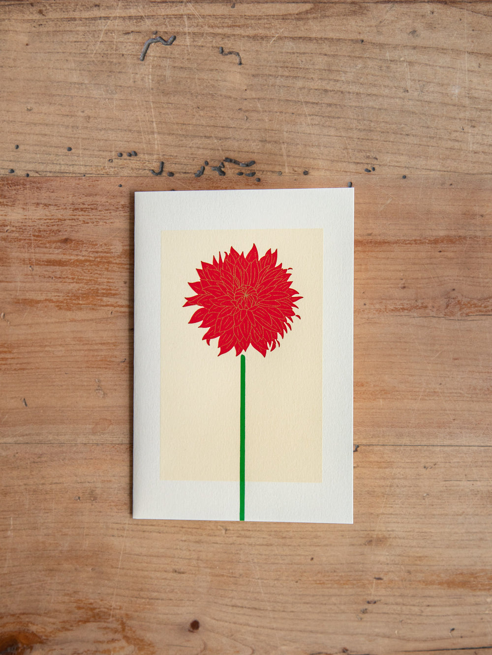 Silk Screen Flower Greeting Card