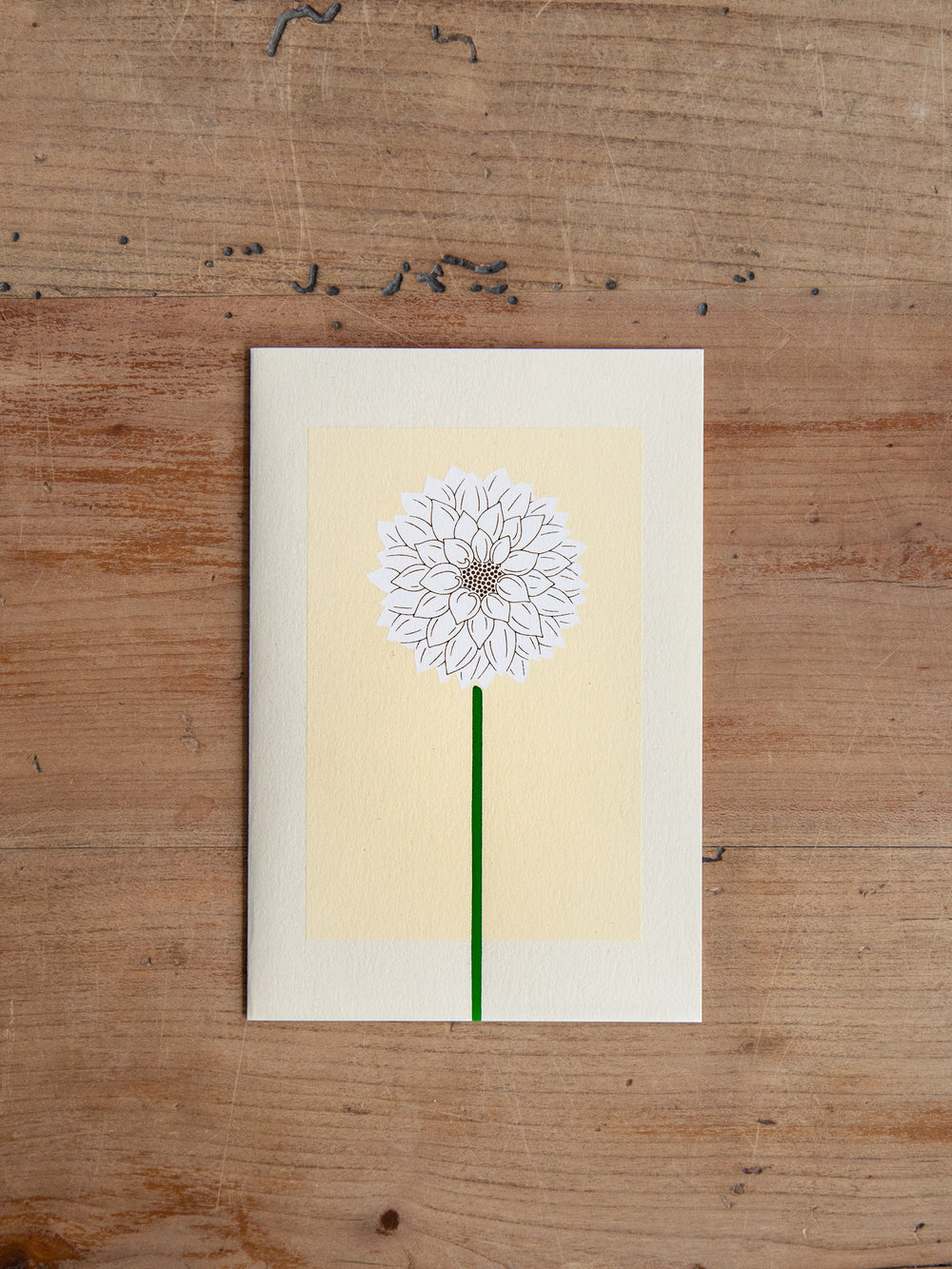 Silk Screen Flower Greeting Card
