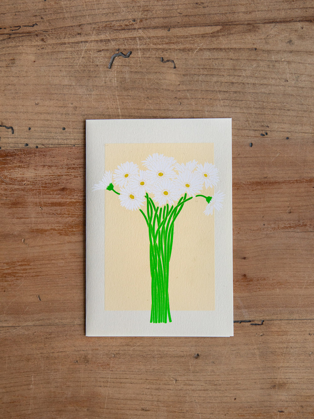 Silk Screen Flower Greeting Card