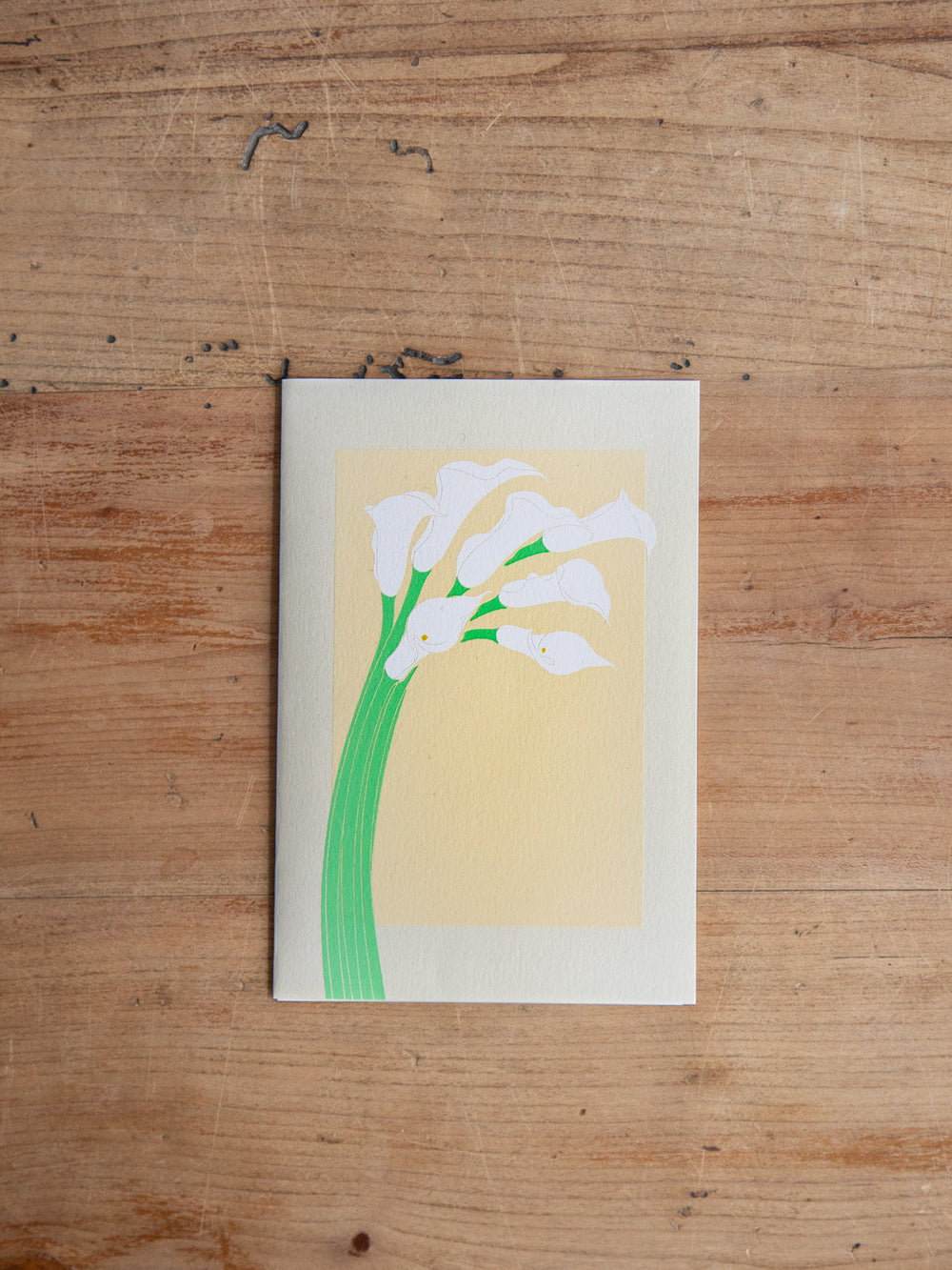 Silk Screen Flower Greeting Card
