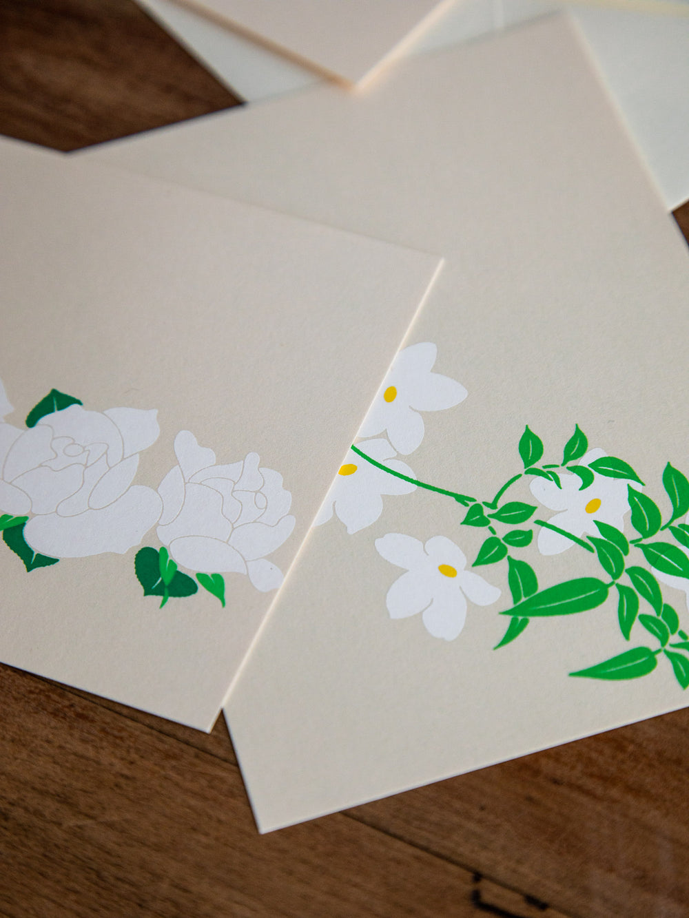 Silk Screen Flower Single Greeting Card